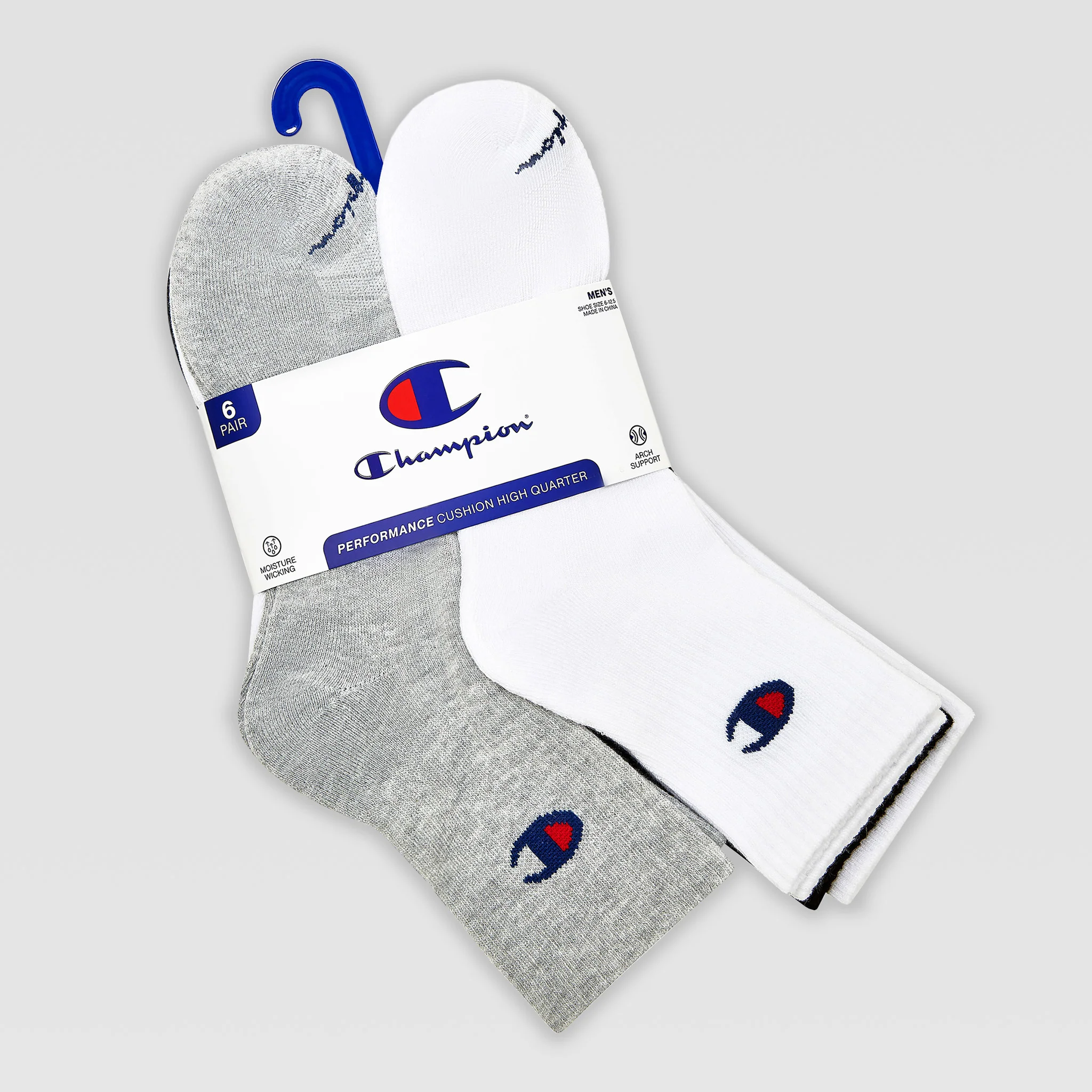 6Pk Men's Cushion High Quarter - Image 4