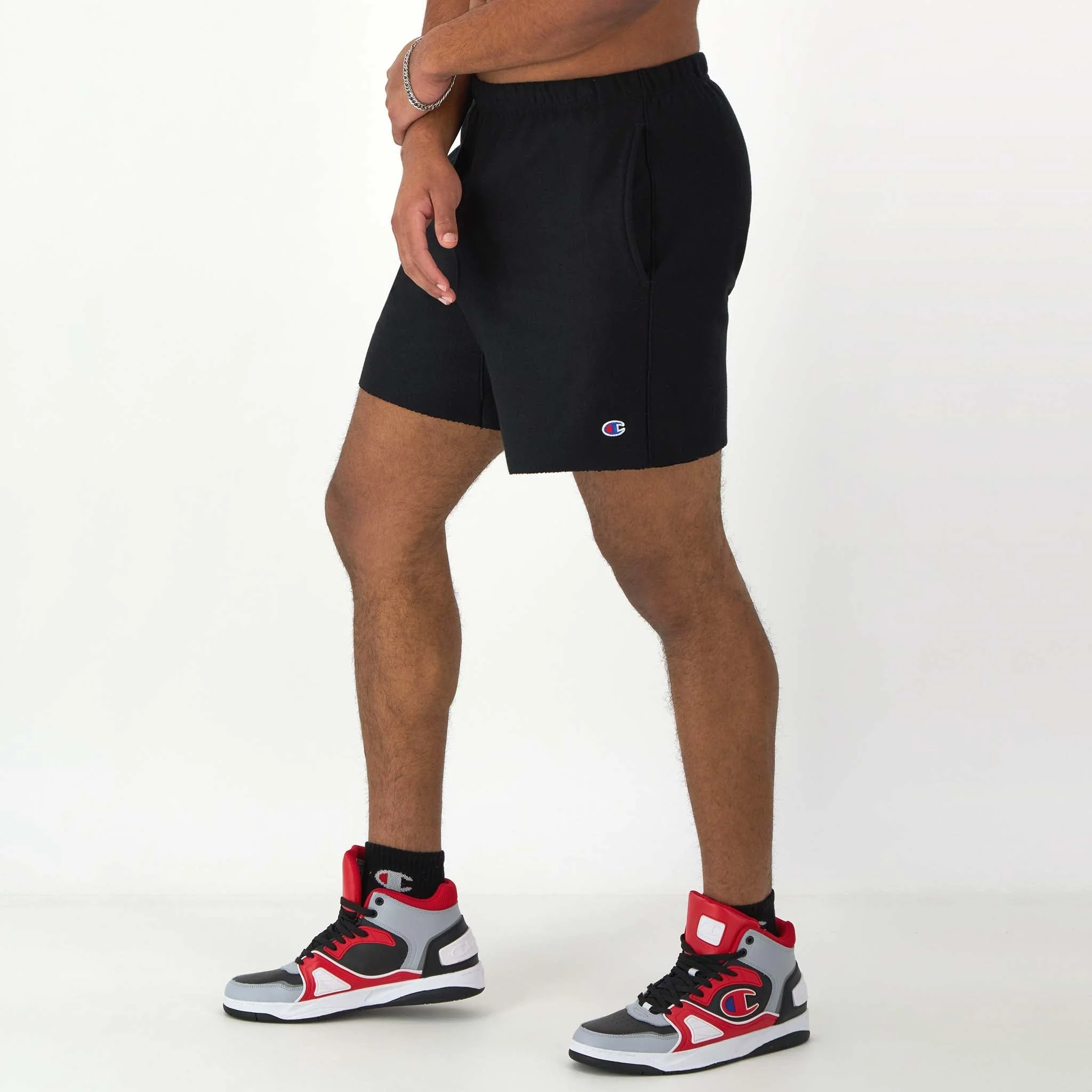 7" Reverse Weave Cut-Off Shorts, C Logo - Image 2