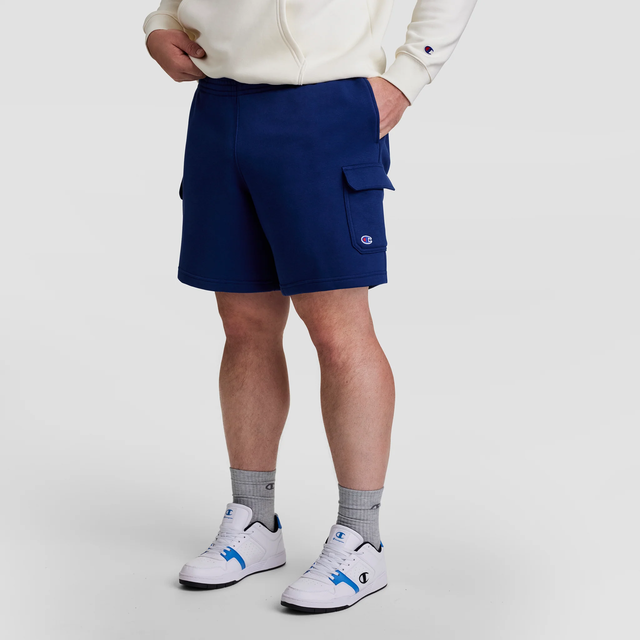8" Fleece Cargo Short, C Logo - Big & Tall - Image 2