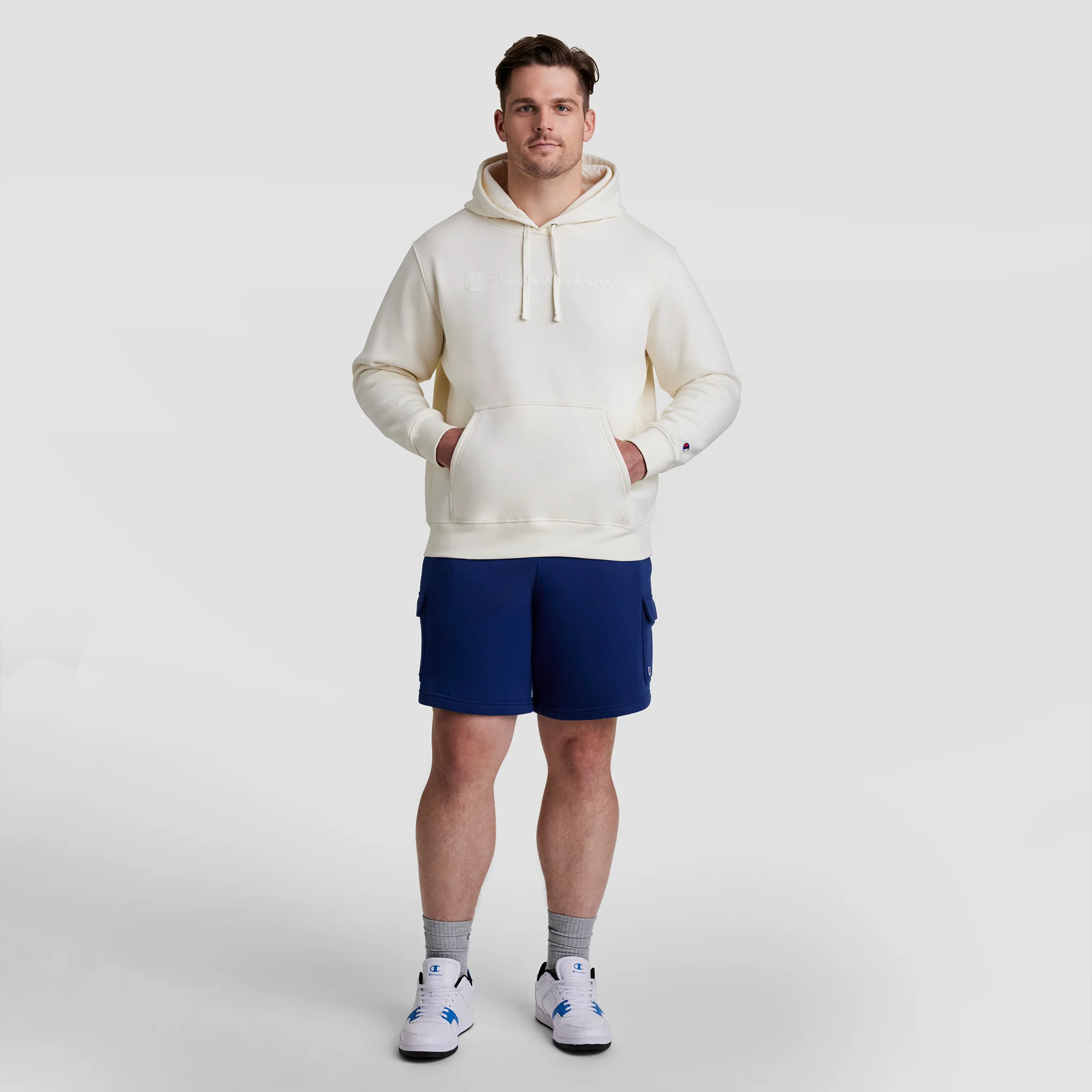 8" Fleece Cargo Short, C Logo - Big & Tall - Image 5