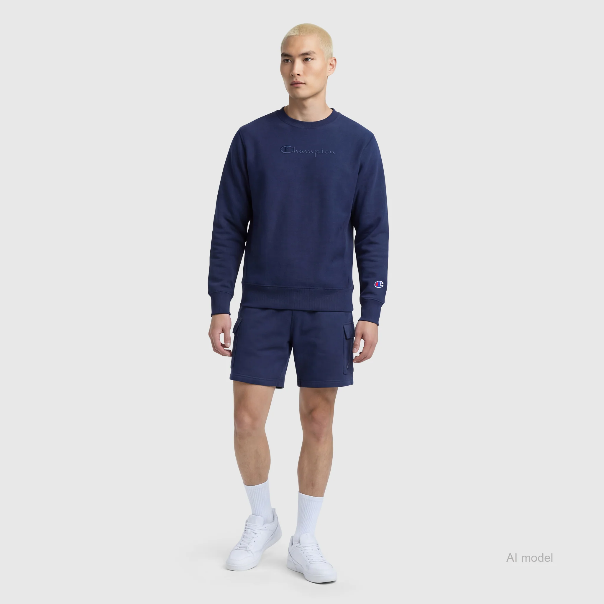 8" Fleece Cargo Short, C Logo - Image 3