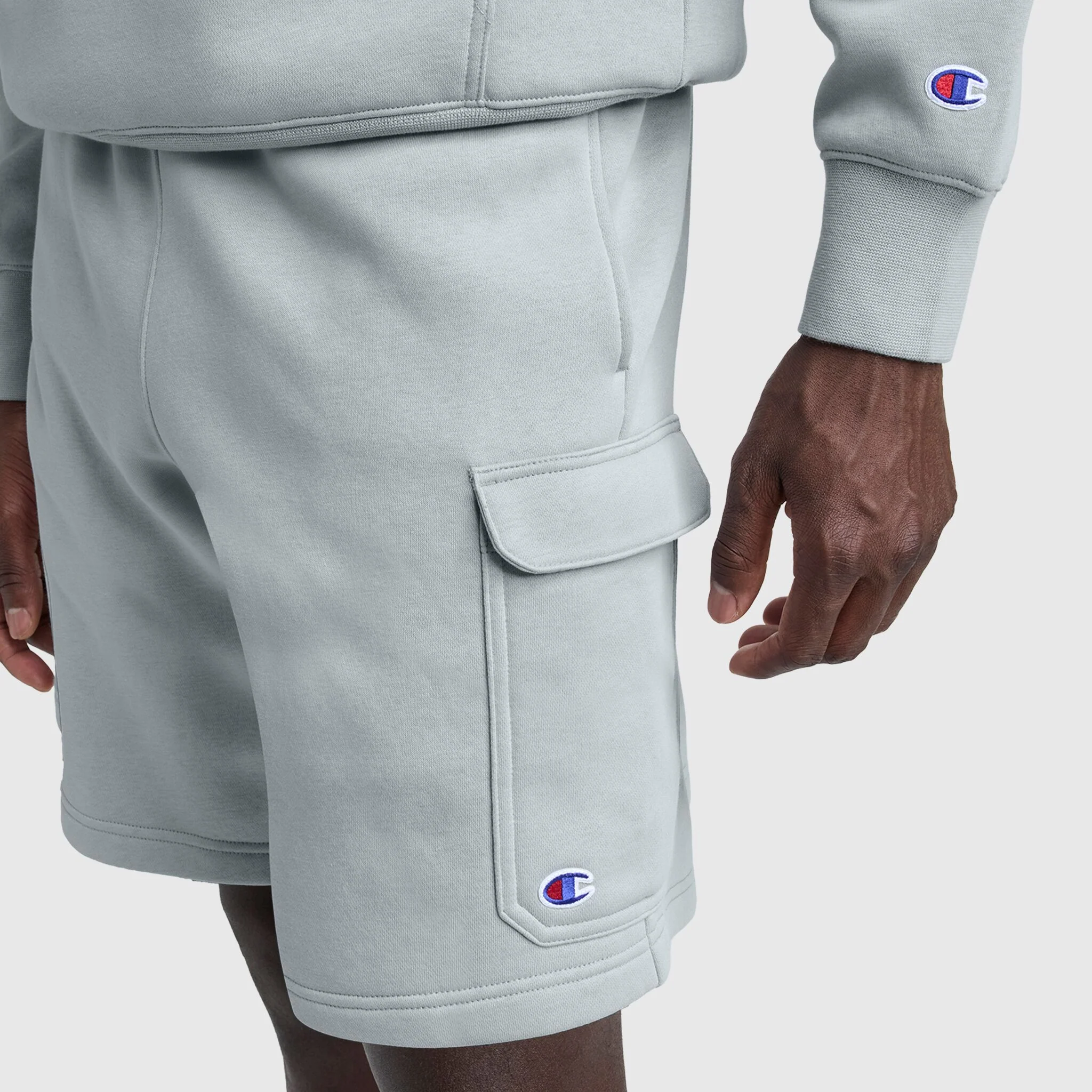 8" Fleece Cargo Short, C Logo - Image 3