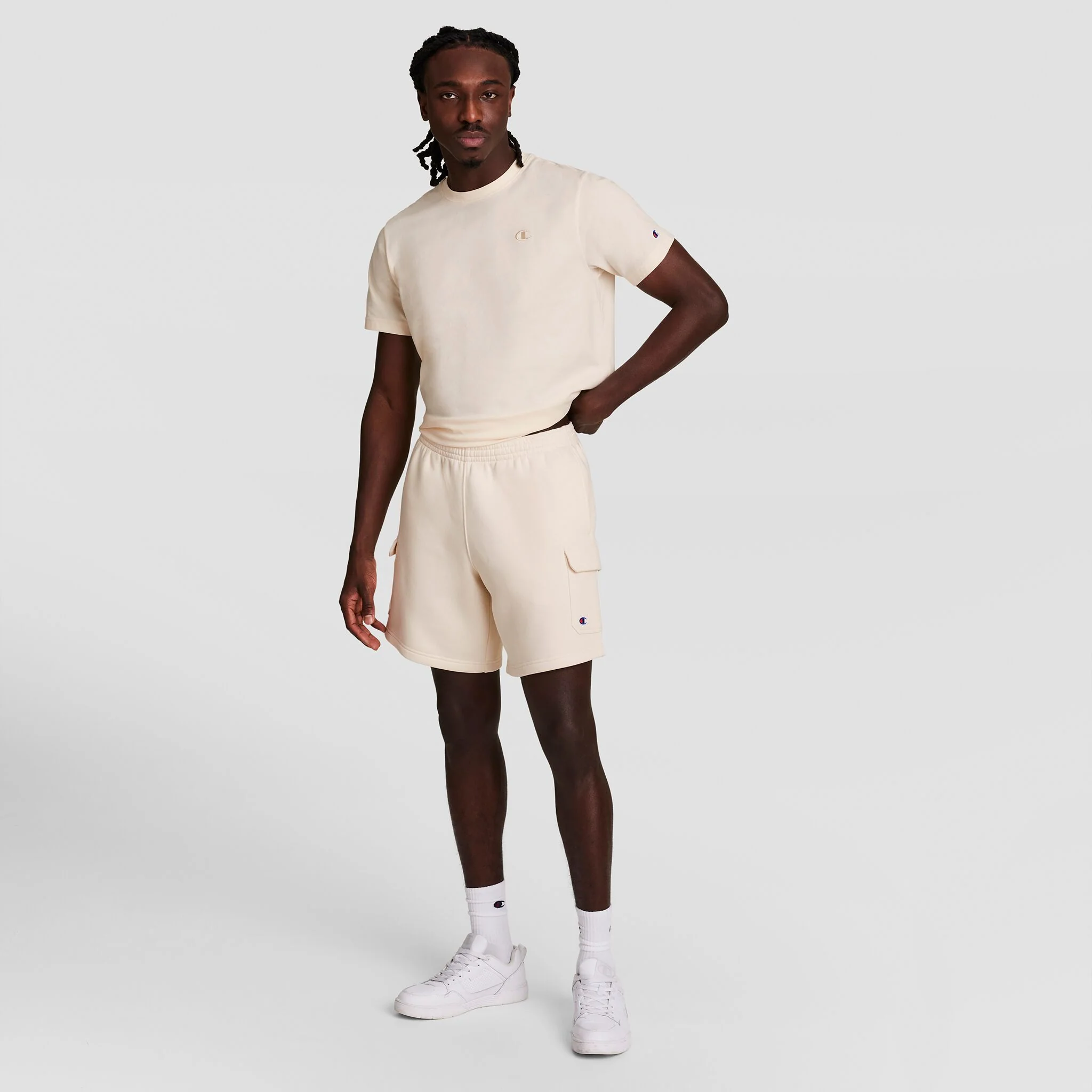 8" Fleece Cargo Short, C Logo - Image 4