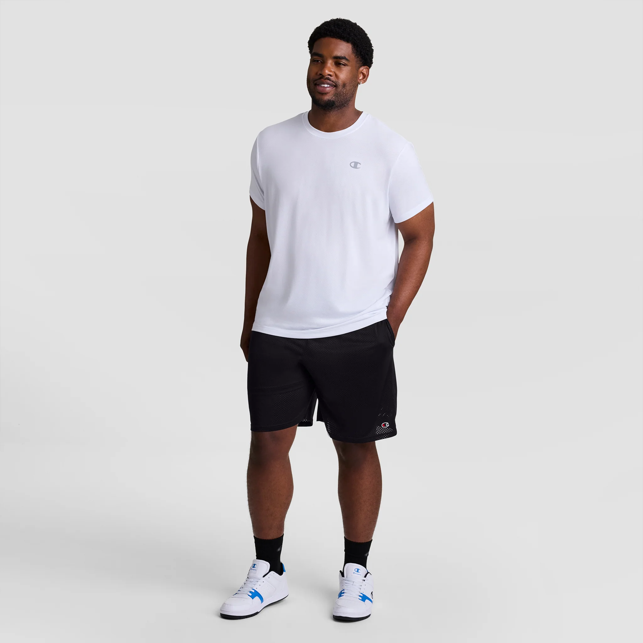 9" Classic Mesh Shorts, C Logo - Big & Tall - Image 5