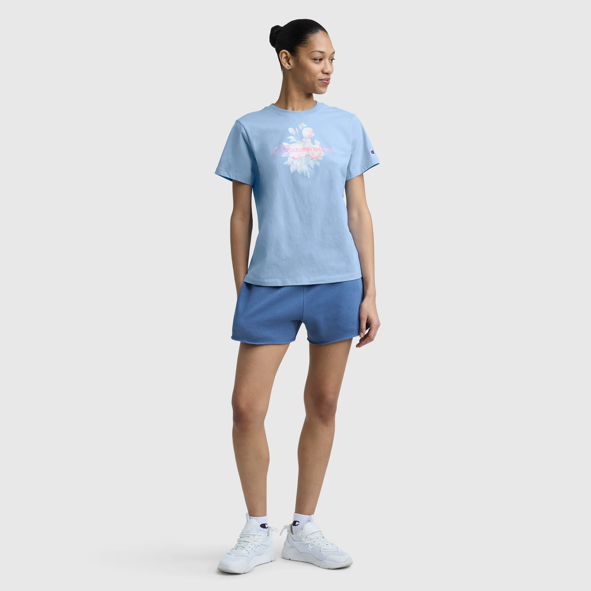 Blurred Roses Graphic T-Shirt, C Logo - Image 5