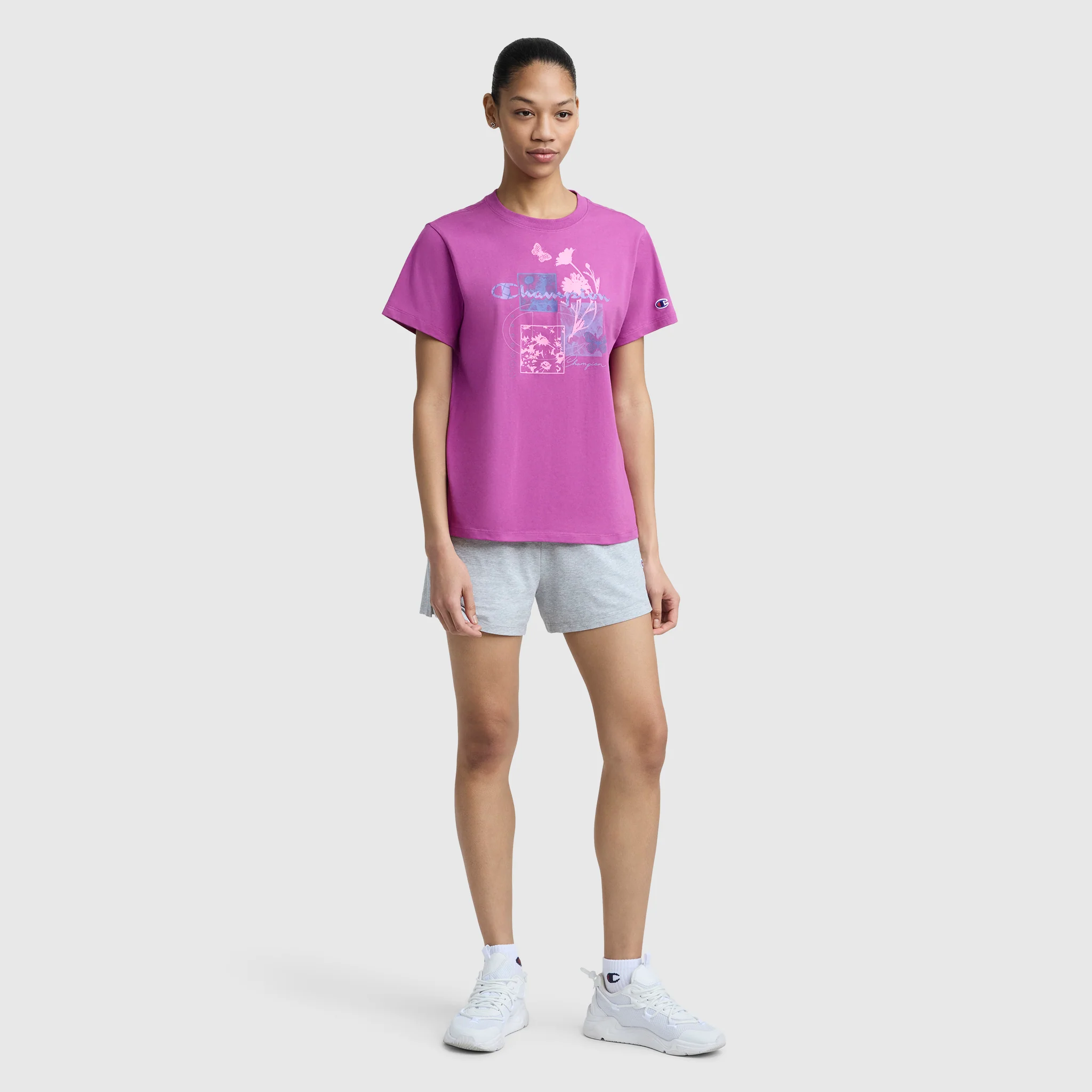 Butterfly Collage Graphic T-Shirt, C Logo - Image 4