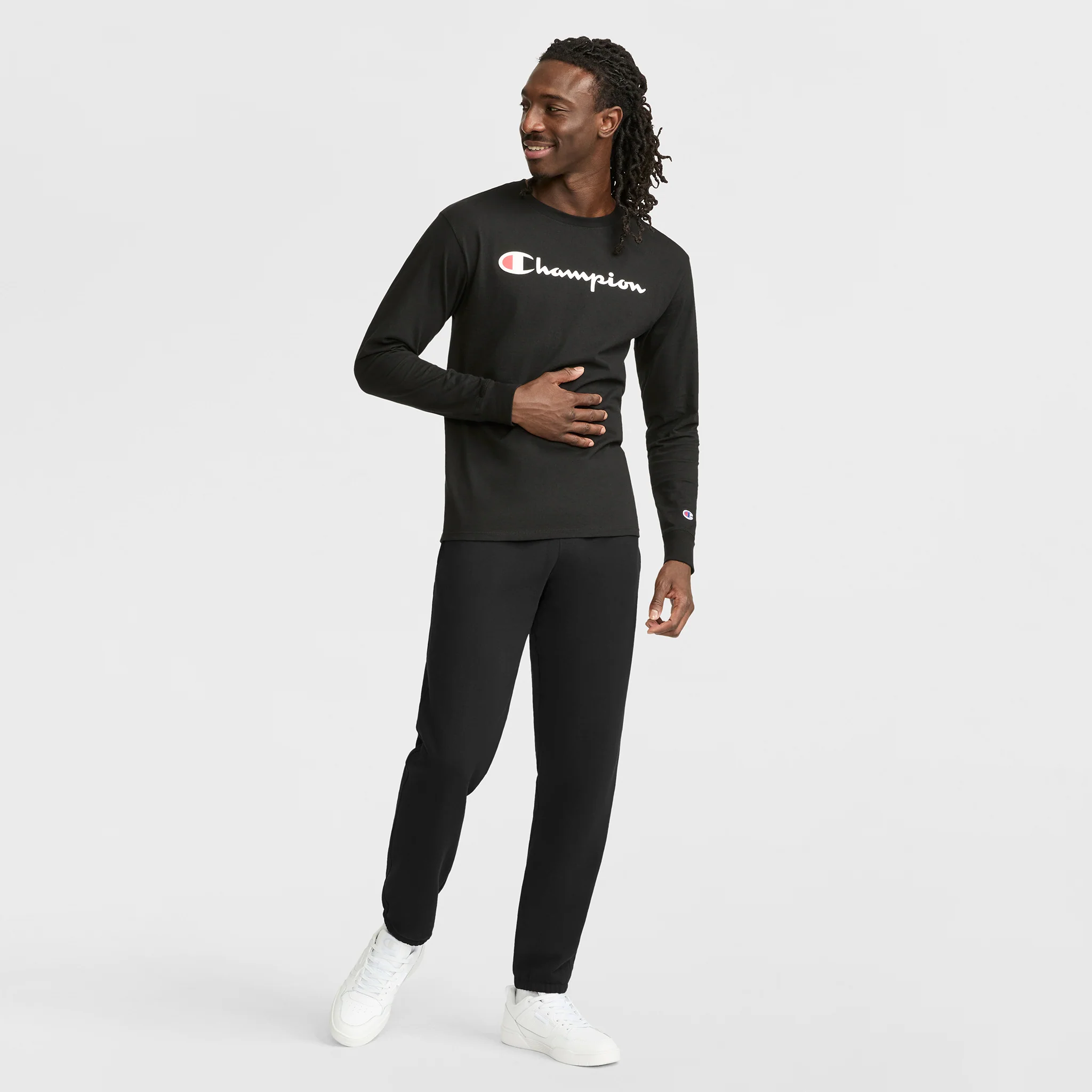 Classic Graphic Long-Sleeve T-Shirt, Script Logo - Image 4