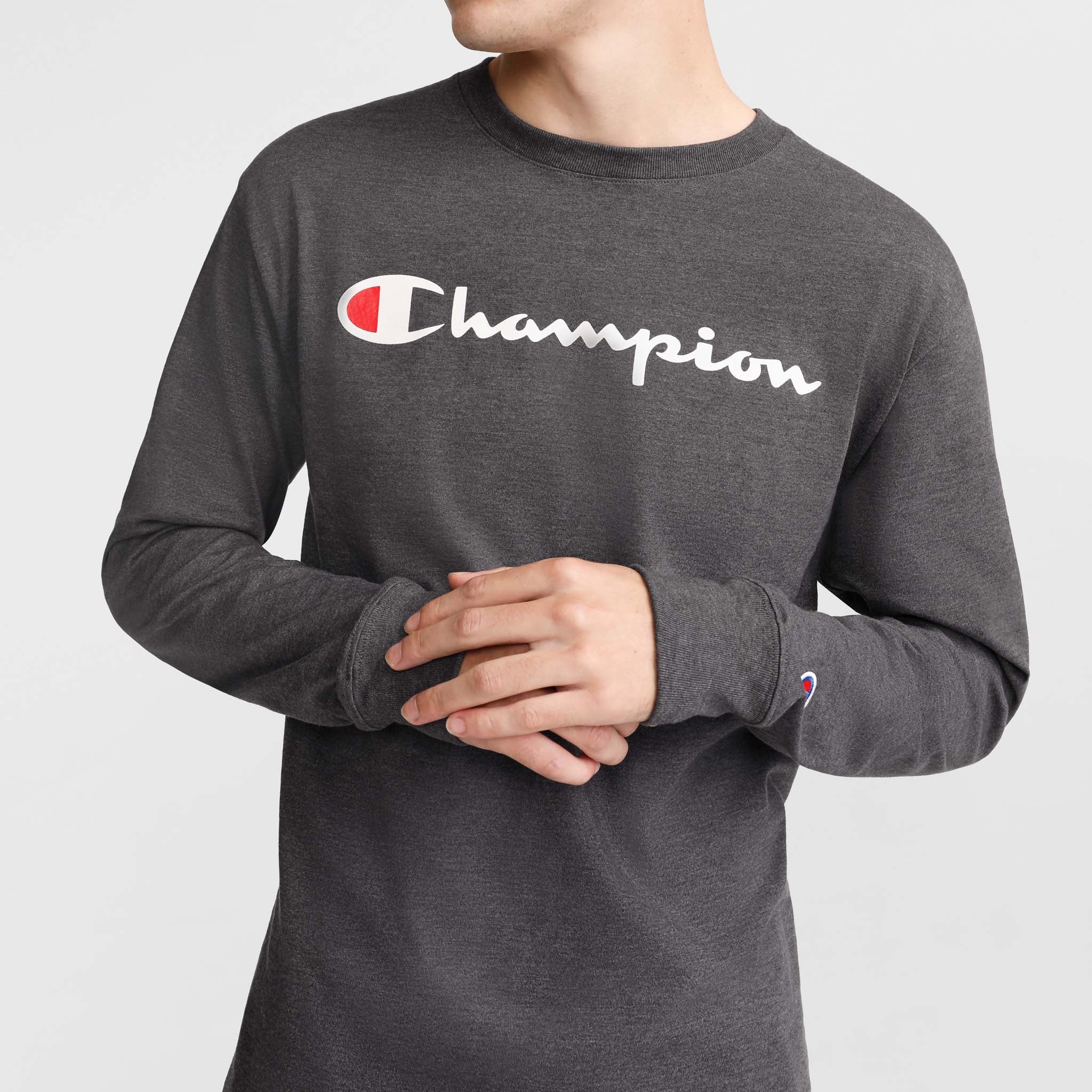 Classic Graphic Long-Sleeve T-Shirt, Script Logo - Image 3