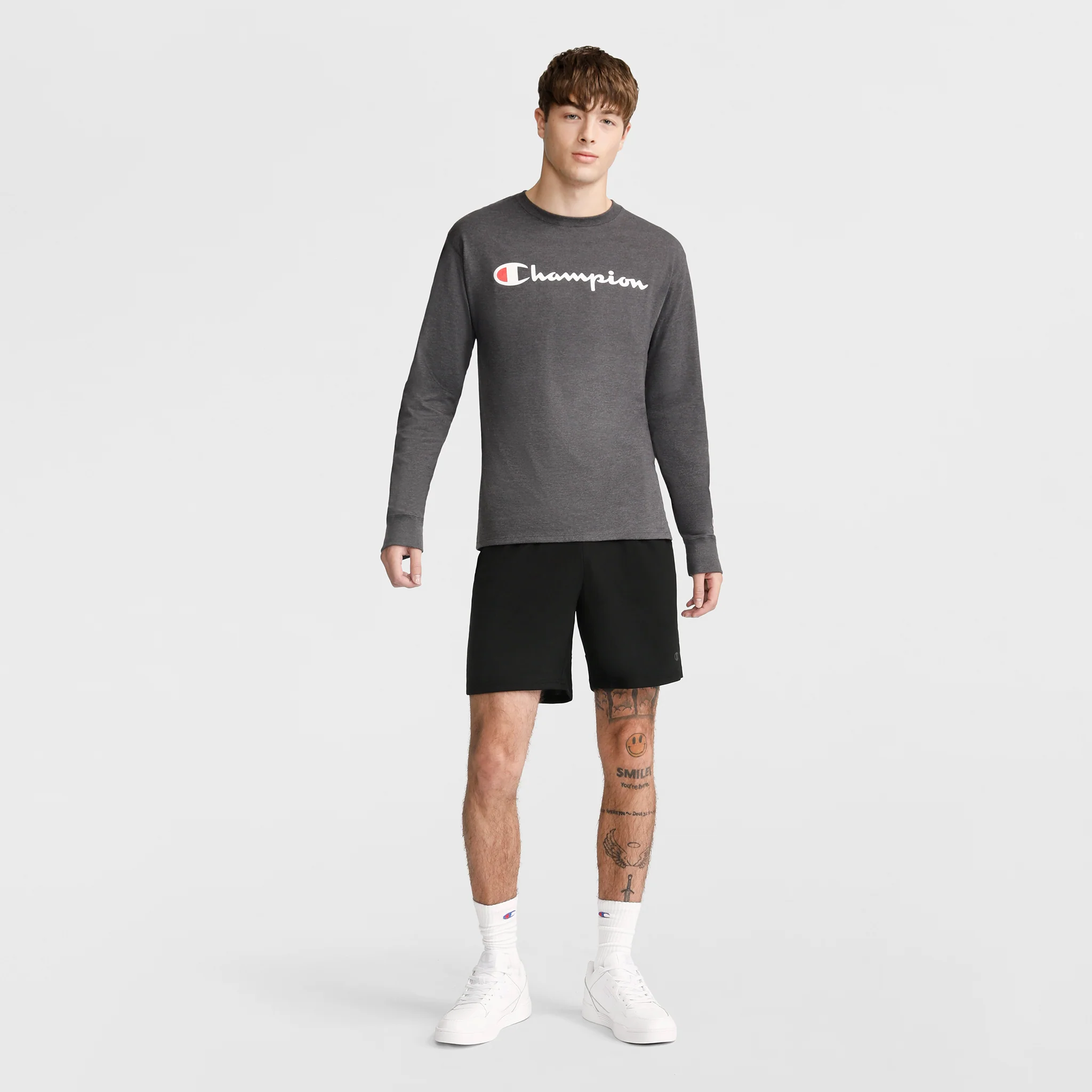 Classic Graphic Long-Sleeve T-Shirt, Script Logo - Image 4