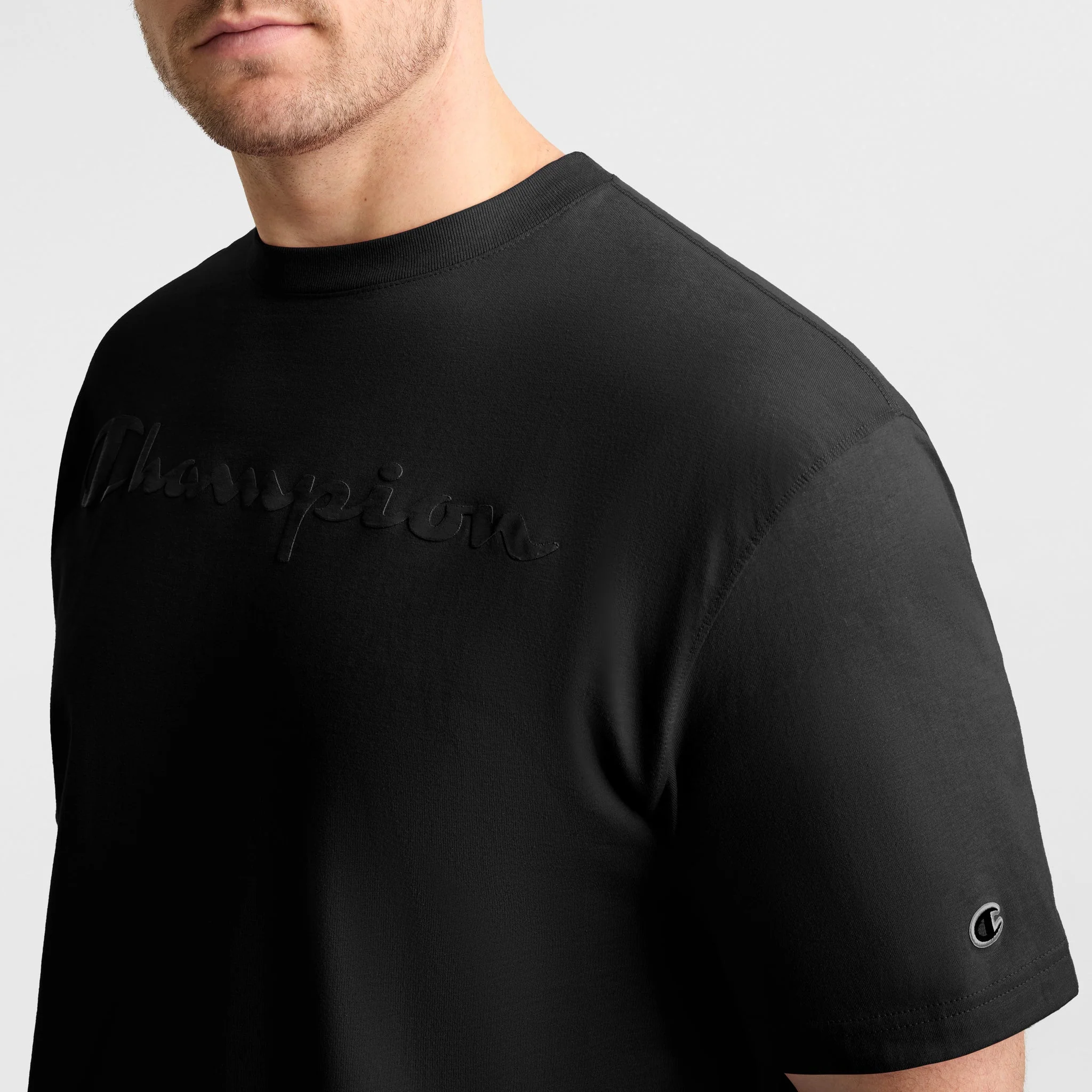 Classic Graphic T-Shirt, Tonal Script Logo - Big & Tall - Image 3