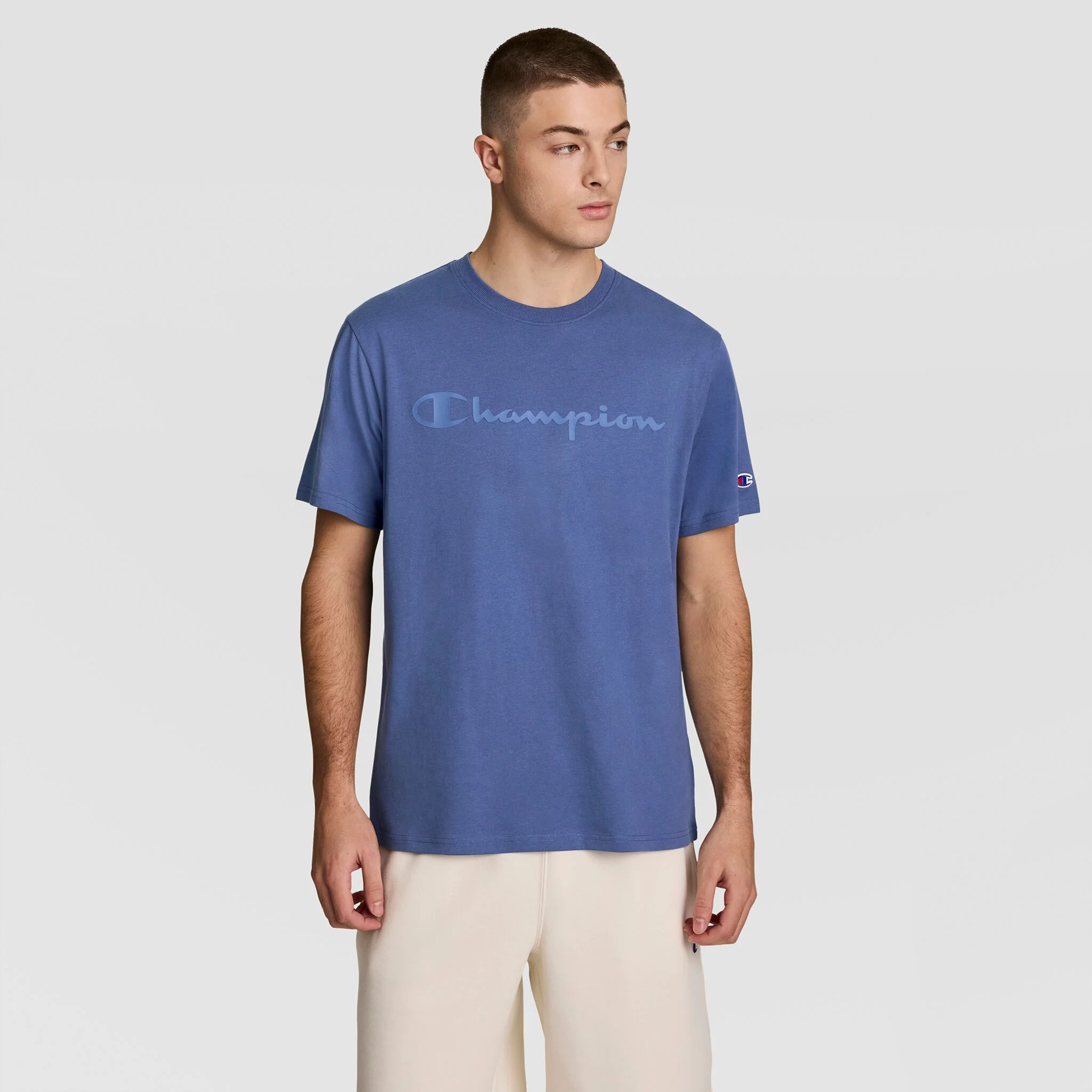 Classic Graphic T-Shirt, Tonal Script Logo - Image 5