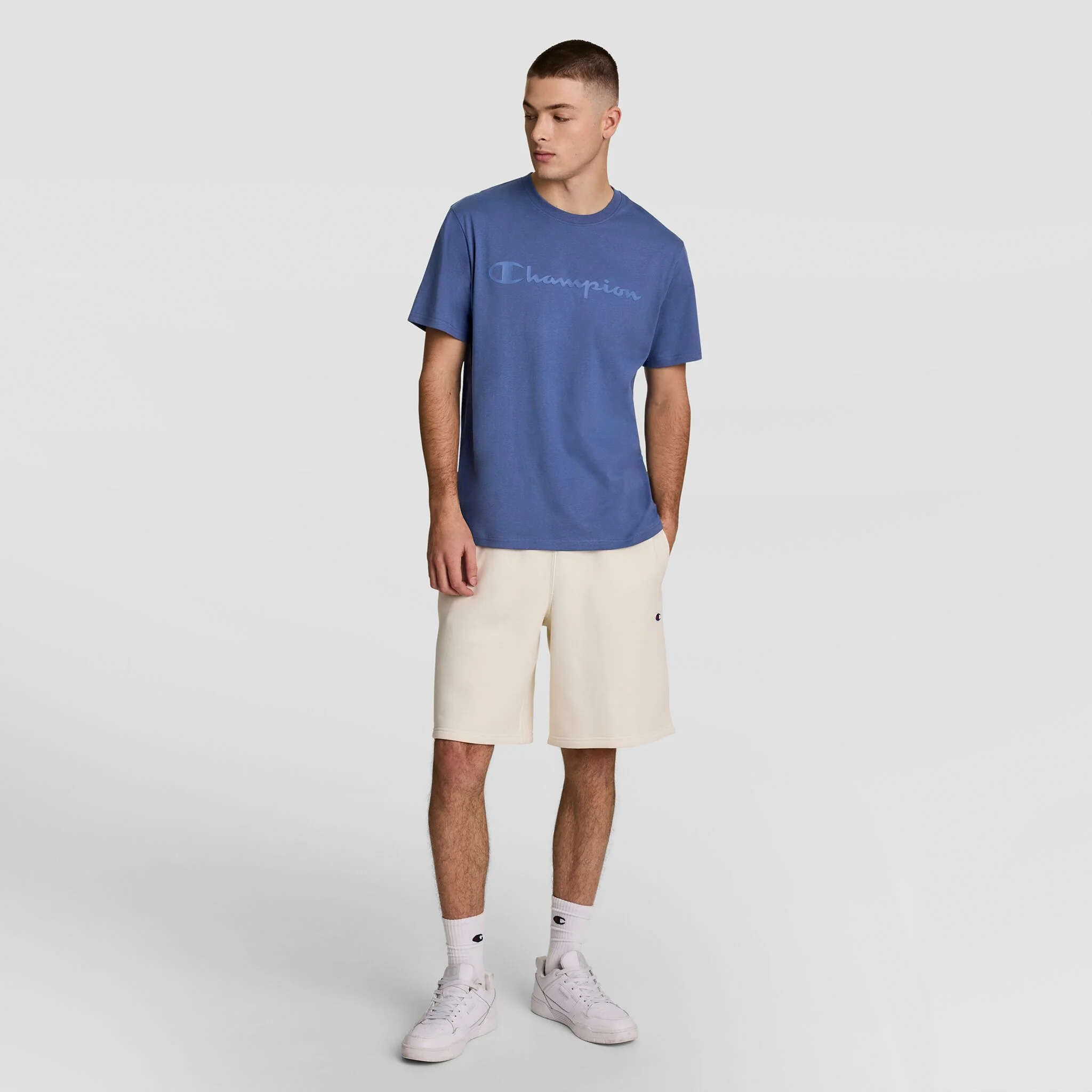 Classic Graphic T-Shirt, Tonal Script Logo - Image 6