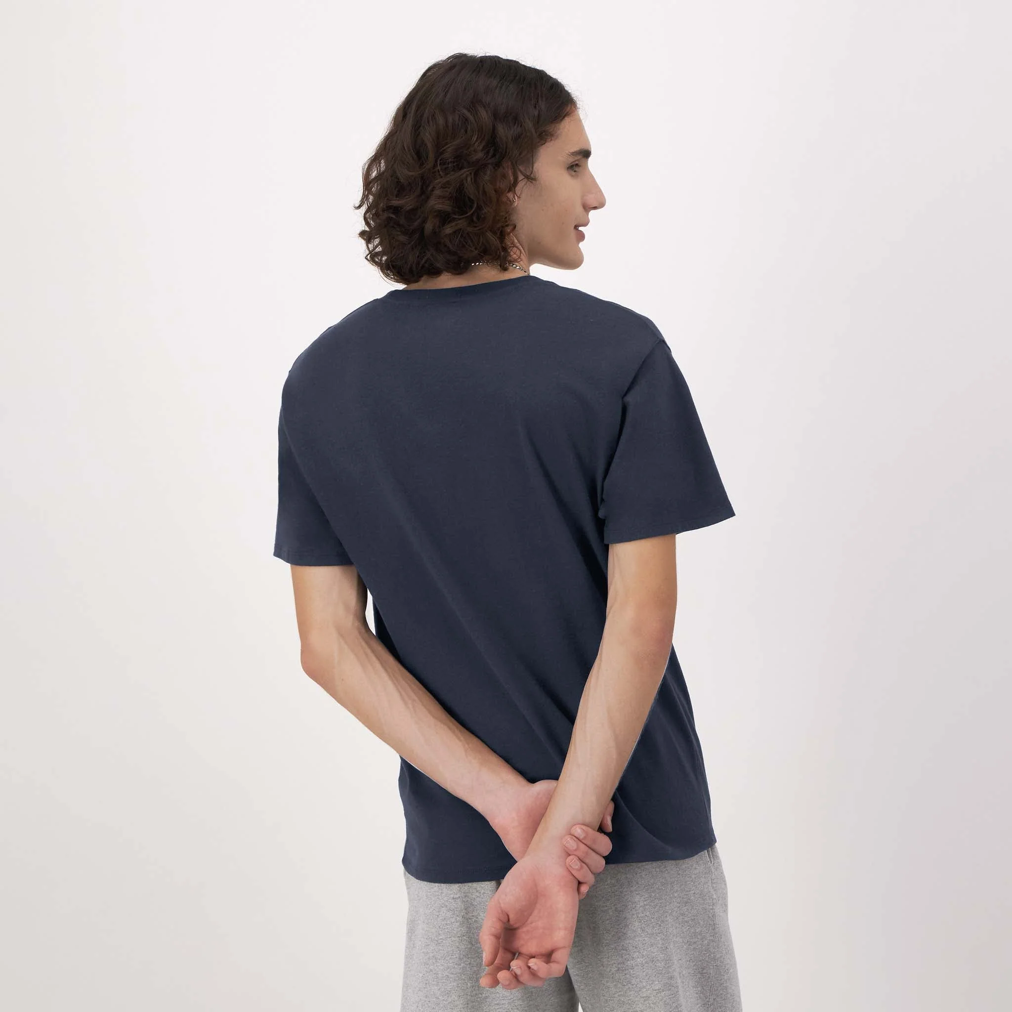 Classic Graphic T-Shirt, Tonal Script Logo - Image 3