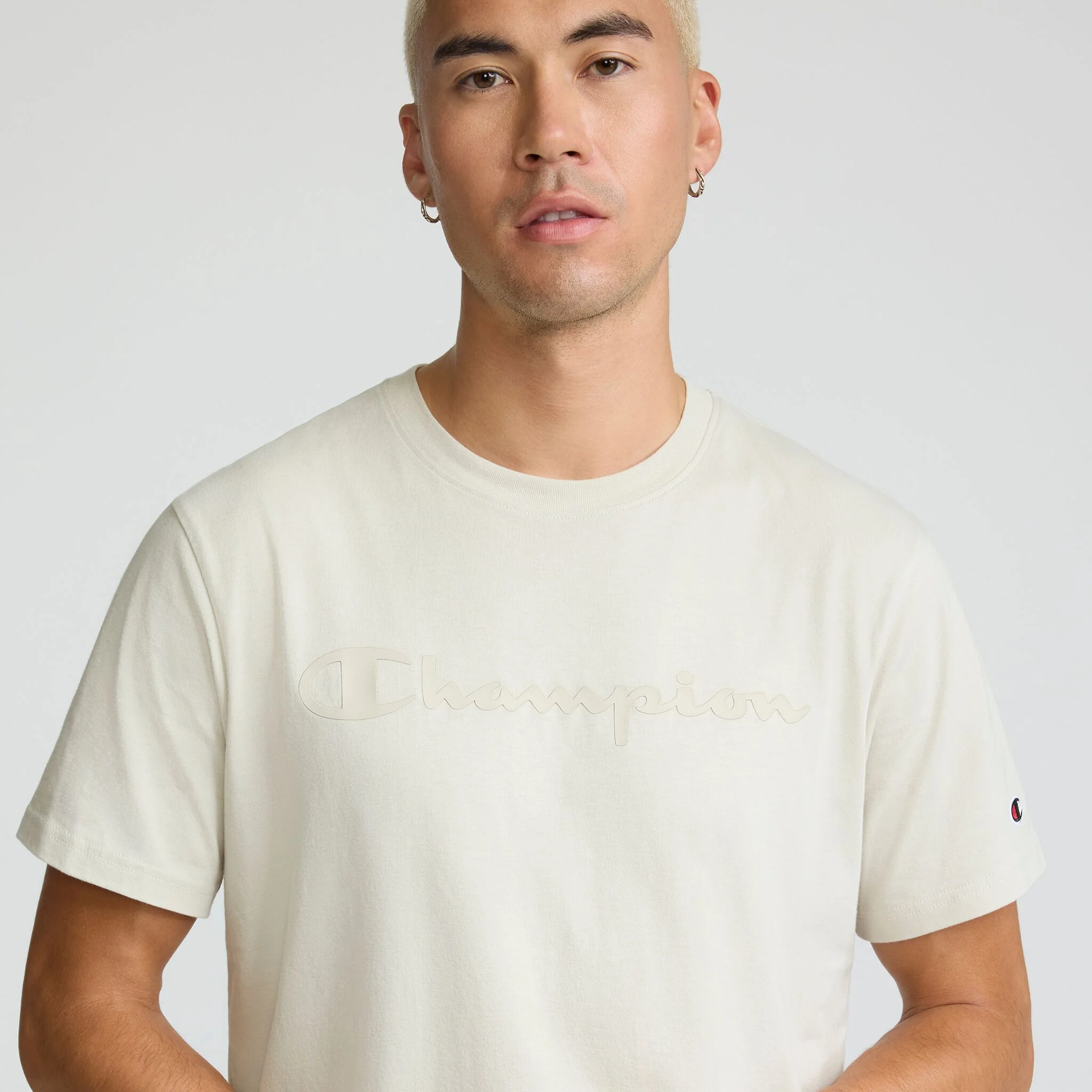 Classic Graphic T-Shirt, Tonal Script Logo - Image 3