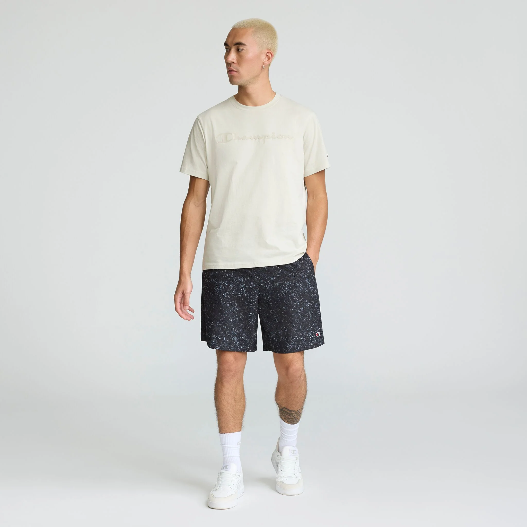 Classic Graphic T-Shirt, Tonal Script Logo - Image 4