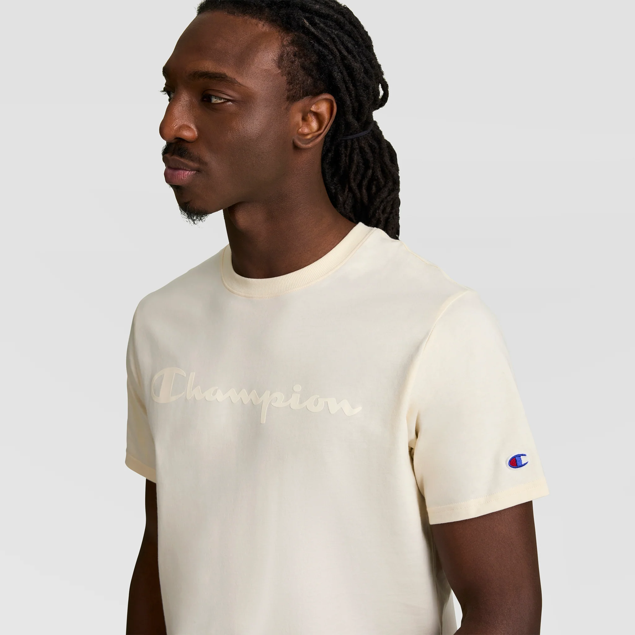 Classic Graphic T-Shirt, Tonal Script Logo - Image 3