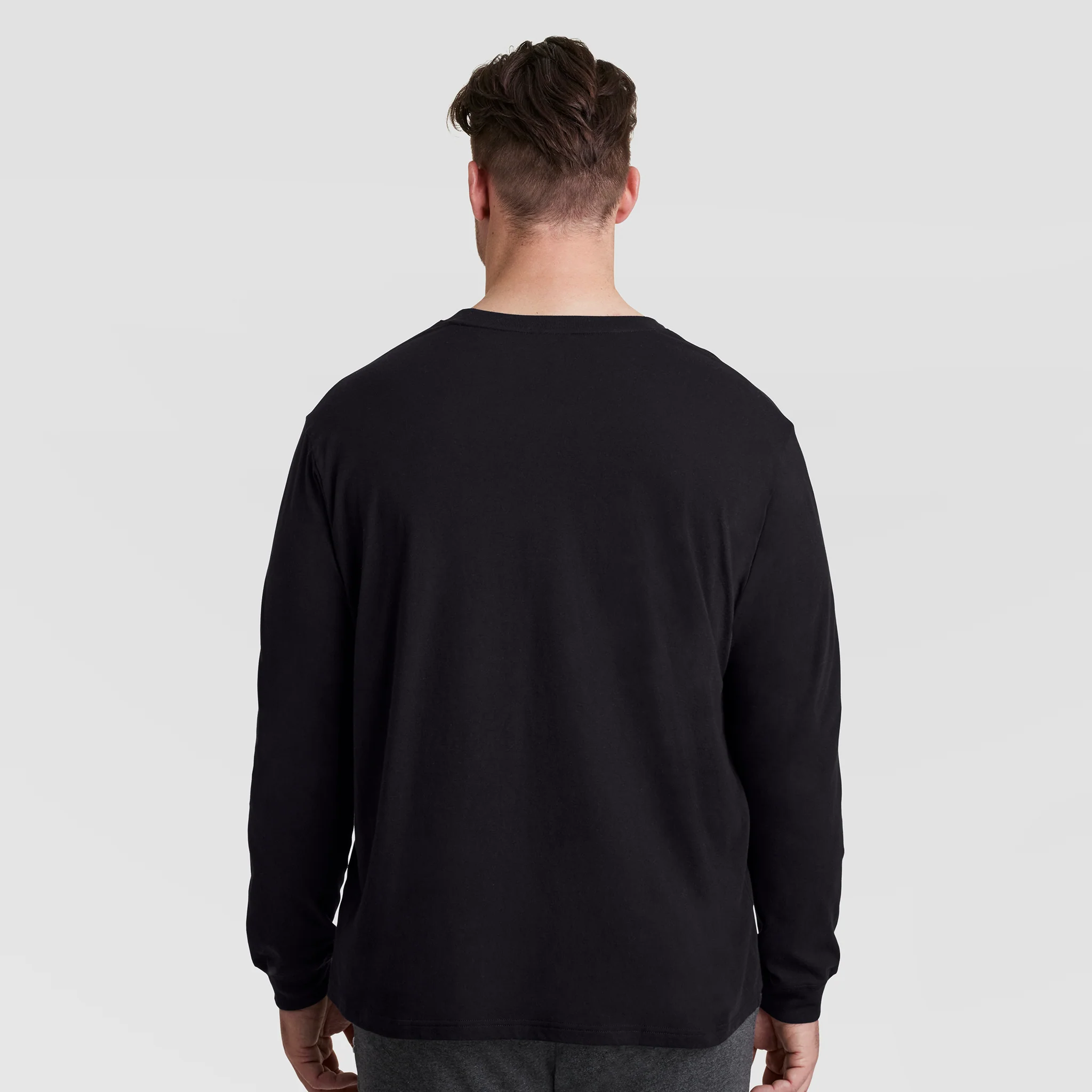 Classic Long Sleeve T-Shirt, Embroidered C Logo - Big & Tall - Image 3