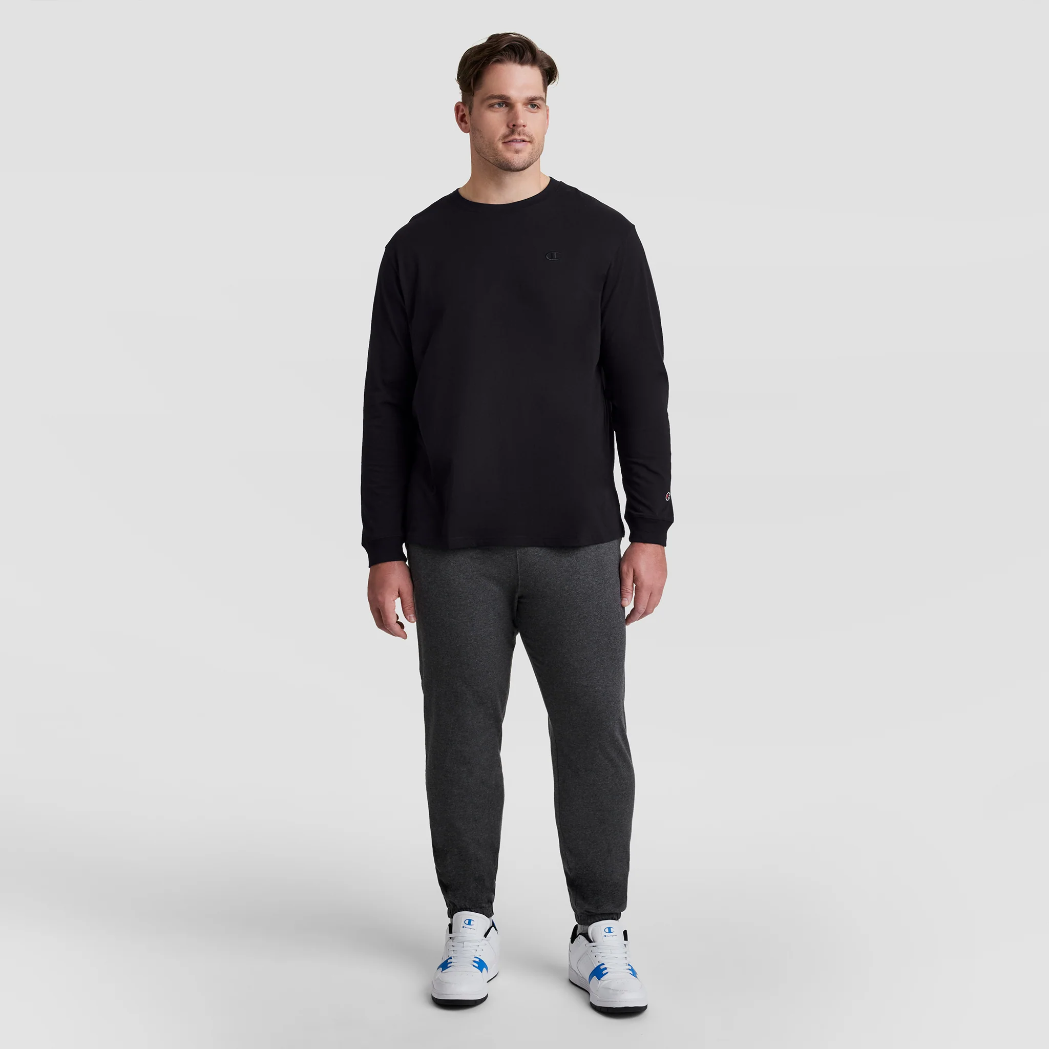 Classic Long Sleeve T-Shirt, Embroidered C Logo - Big & Tall - Image 5