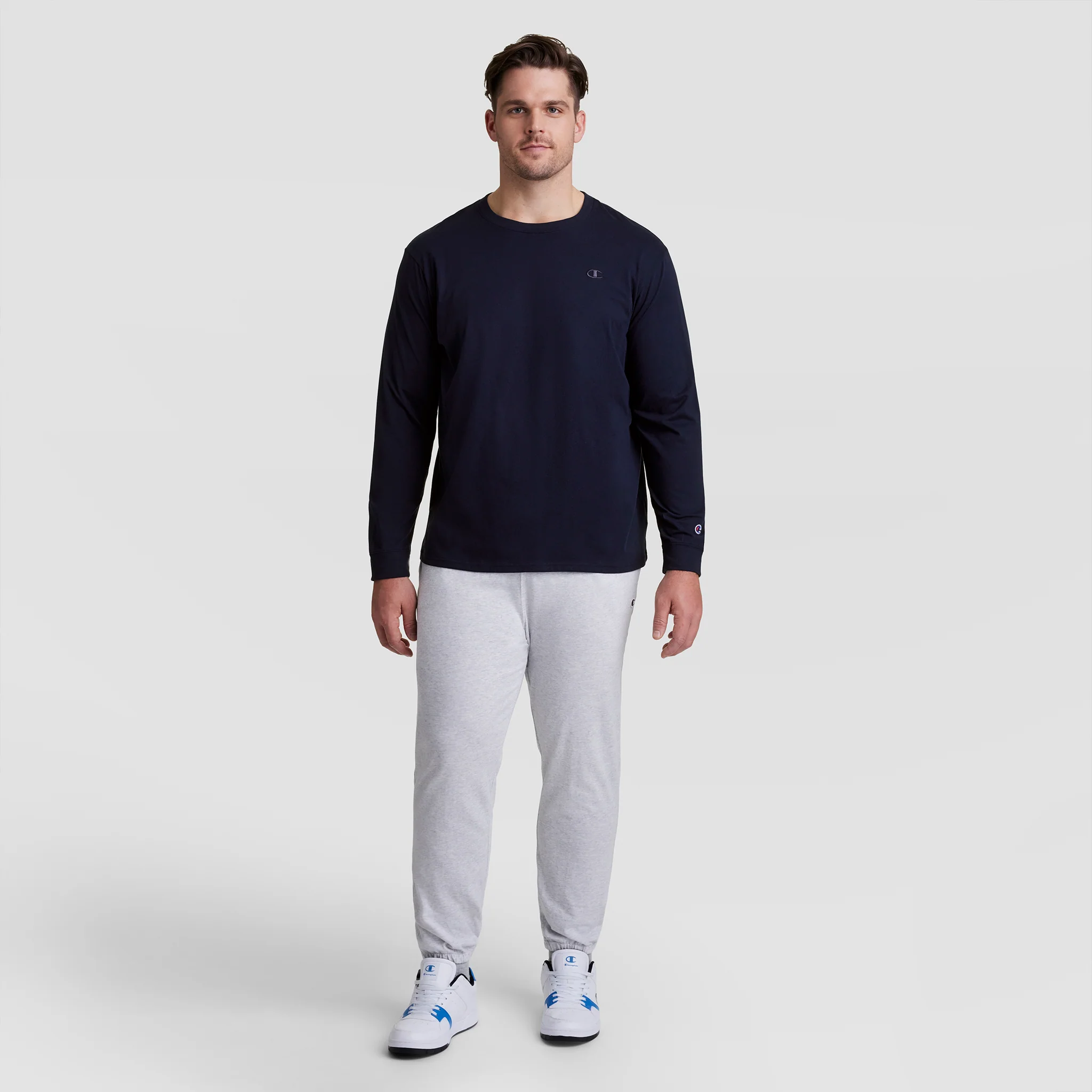 Classic Long Sleeve T-Shirt, Embroidered C Logo - Big & Tall - Image 5