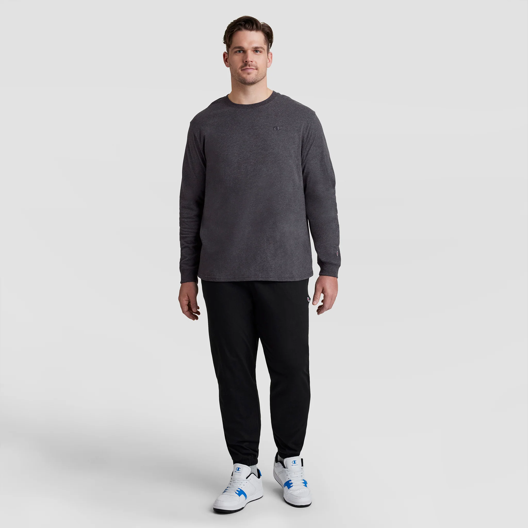 Classic Long Sleeve T-Shirt, Embroidered C Logo - Big & Tall - Image 5