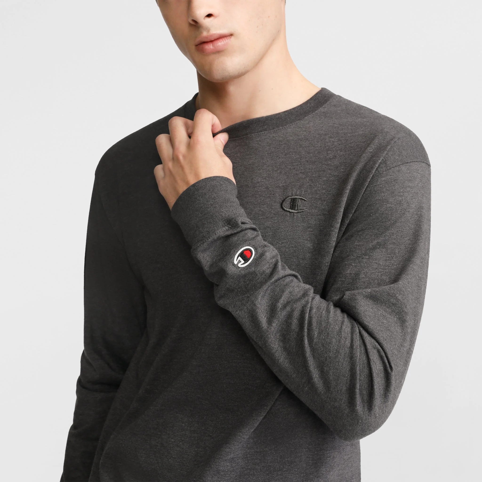 Classic Long Sleeve T-Shirt, Embroidered C Logo - Image 3