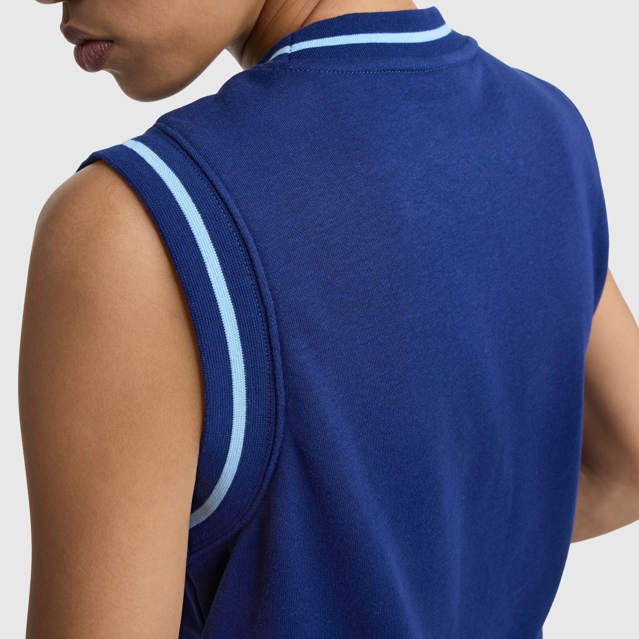 Country Club Sleeveless Top, Embroidered Script Logo - Image 3