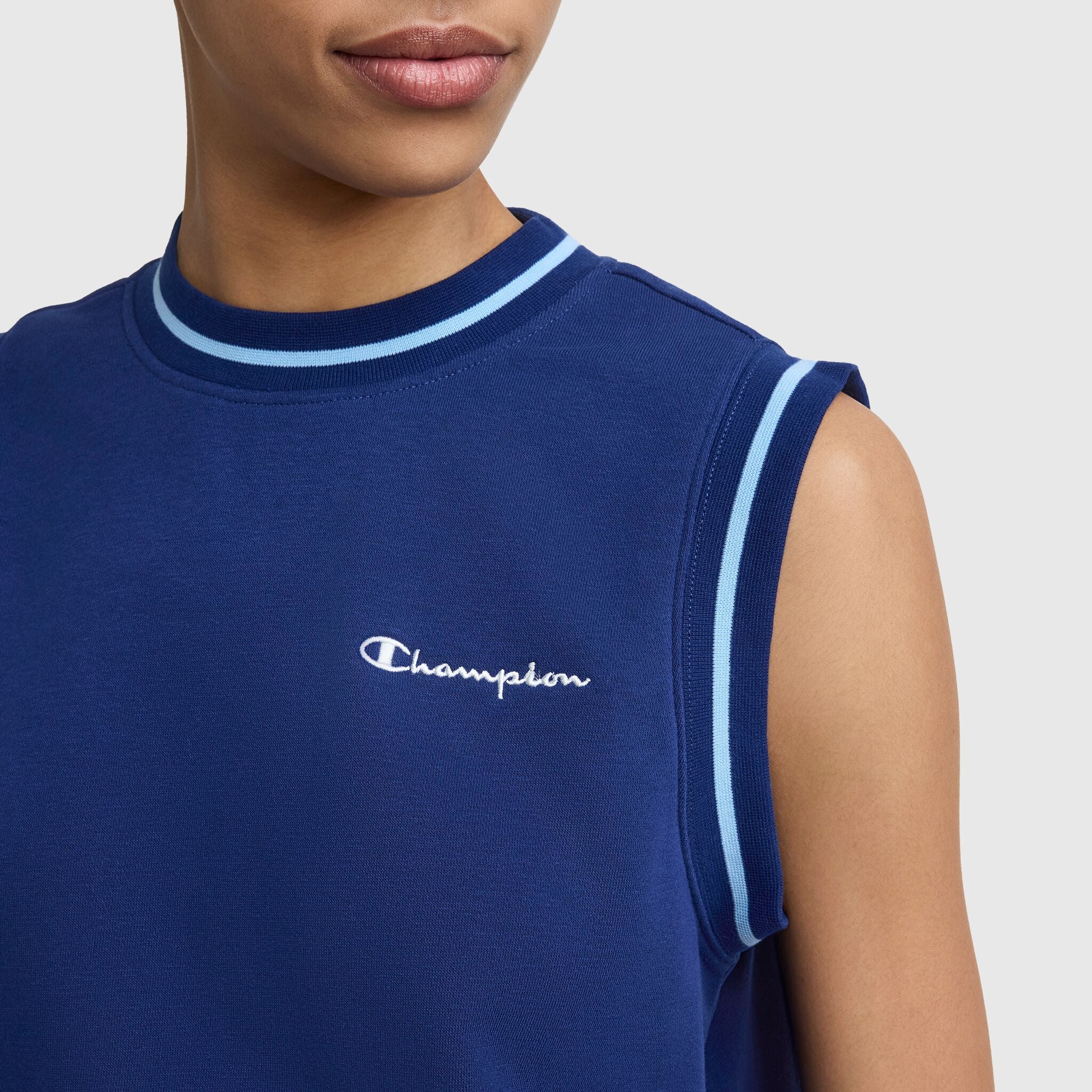 Country Club Sleeveless Top, Embroidered Script Logo - Image 4