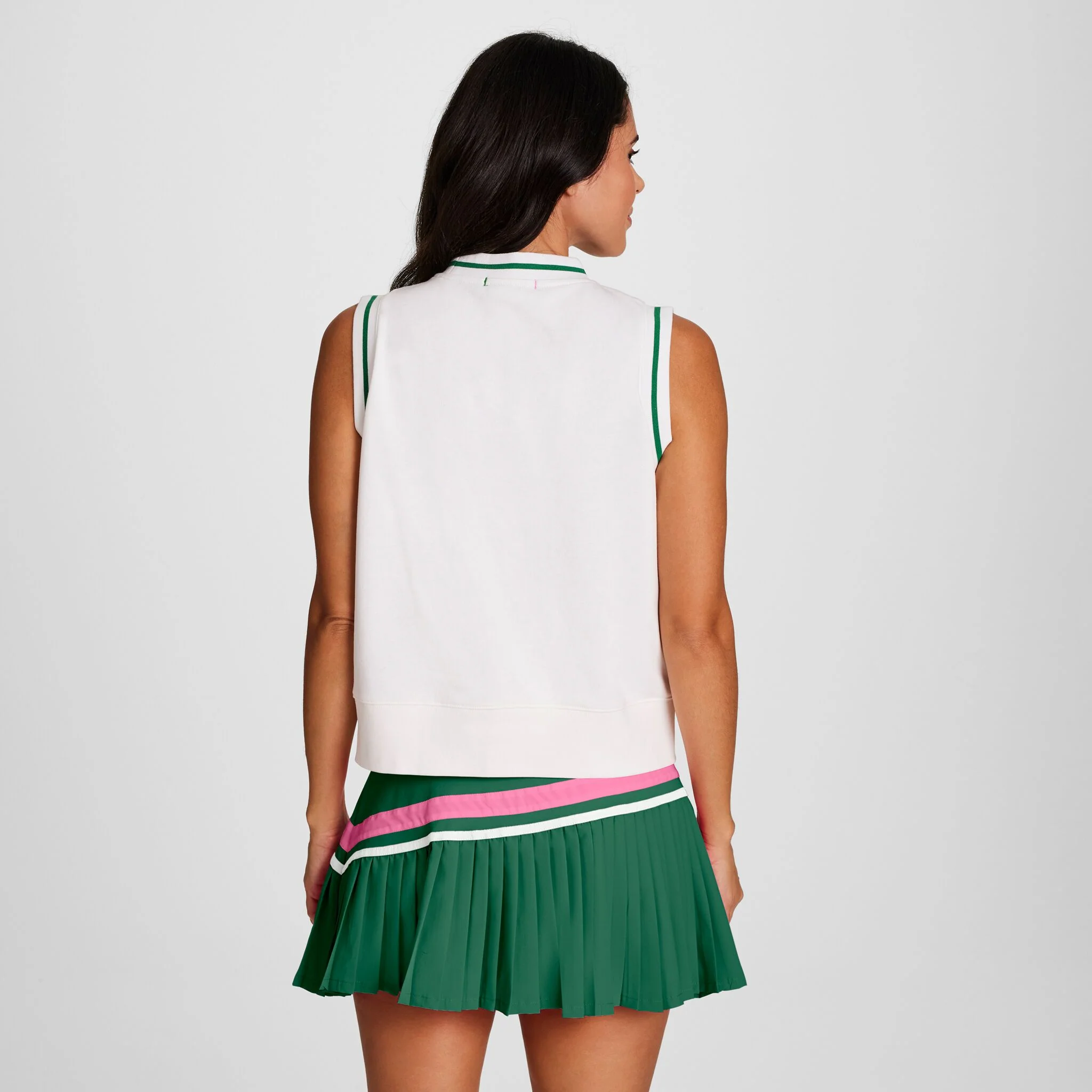 Country Club Sleeveless Top, Embroidered Script Logo - Image 2