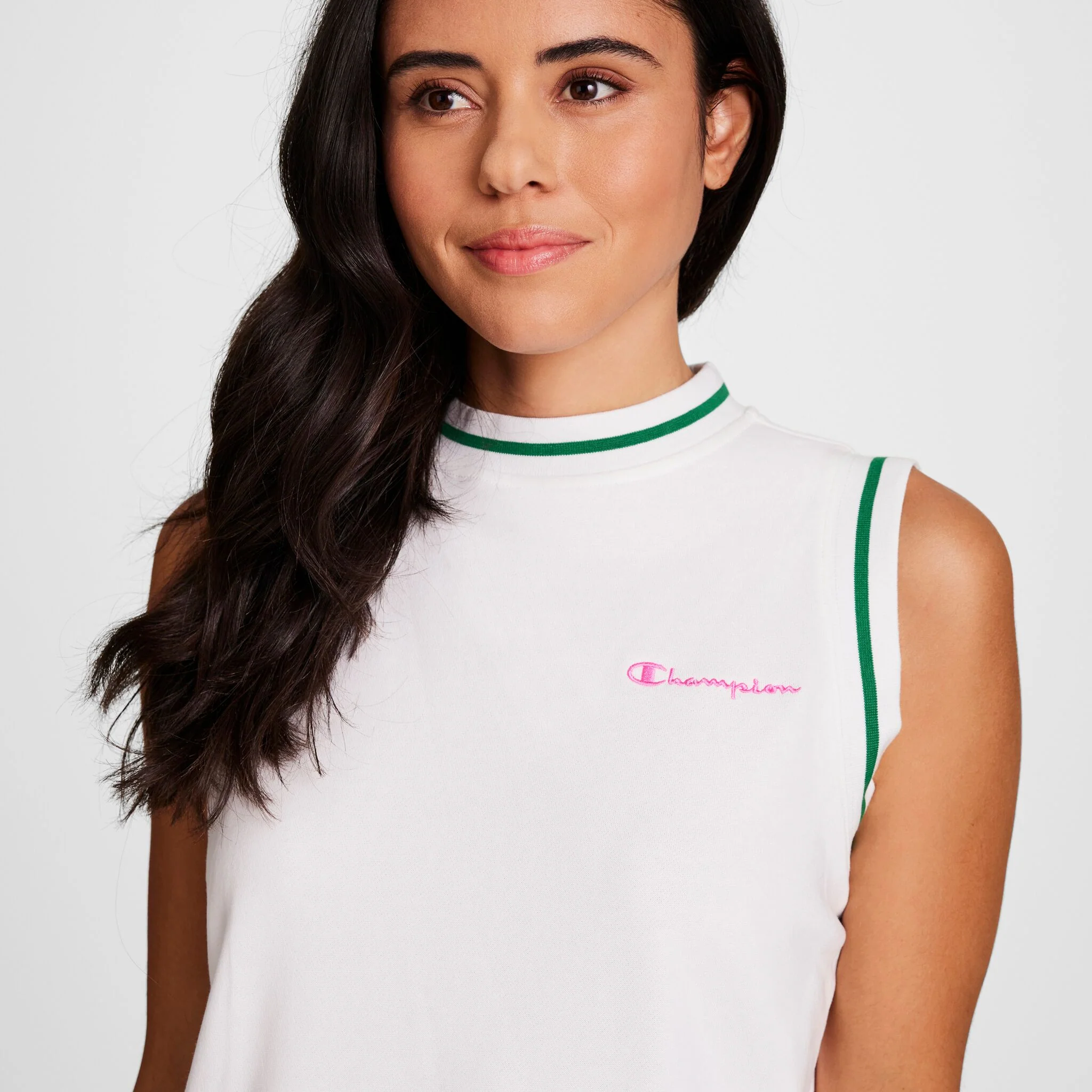 Country Club Sleeveless Top, Embroidered Script Logo - Image 3