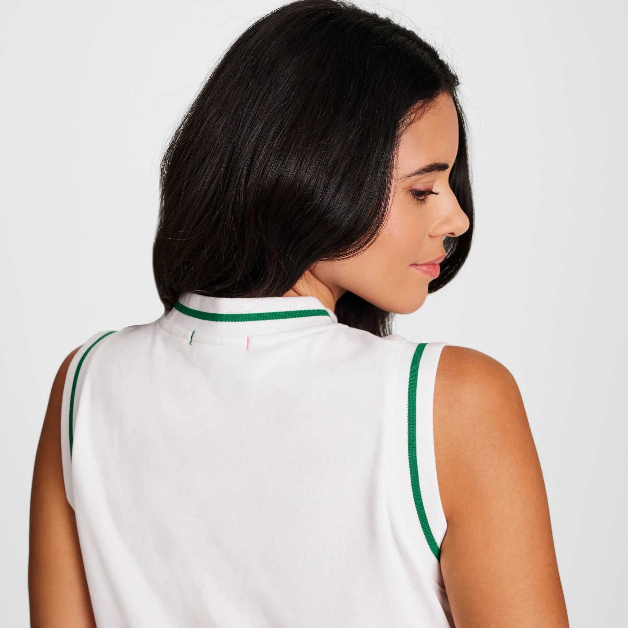 Country Club Sleeveless Top, Embroidered Script Logo - Image 4