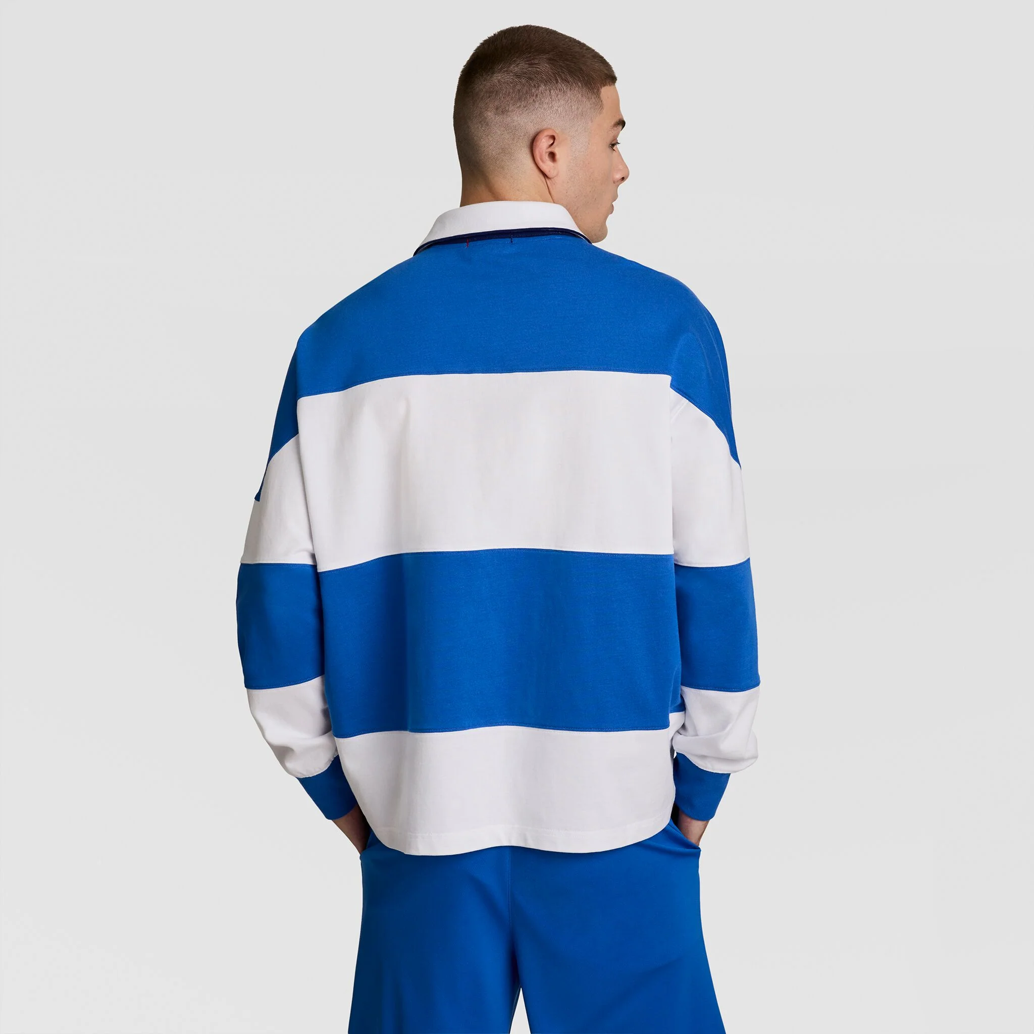 Gridiron Blocked Long Sleeve Rugby, Script Logo - Image 2