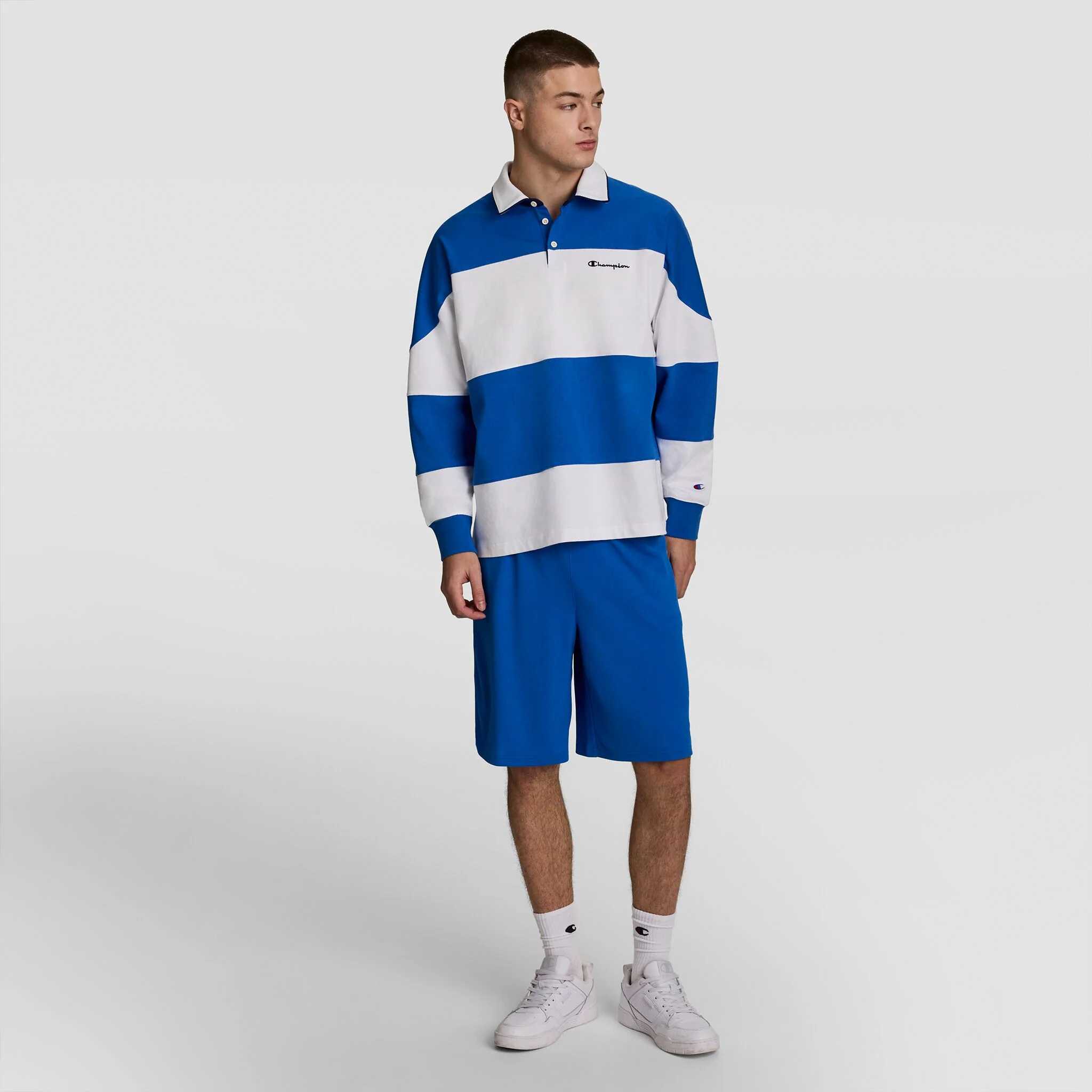 Gridiron Blocked Long Sleeve Rugby, Script Logo - Image 6