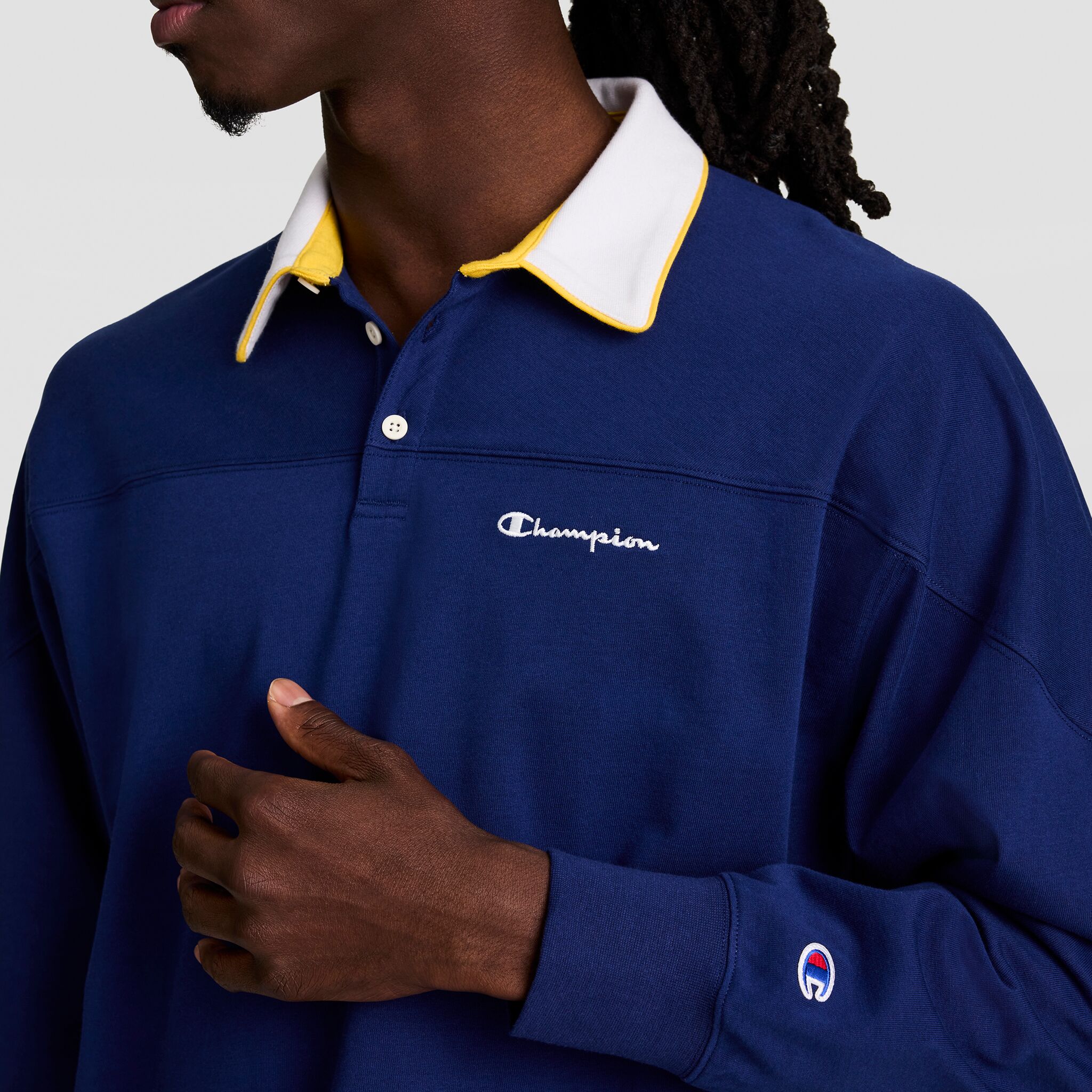 Gridiron Long Sleeve Rugby, Script Logo - Image 3