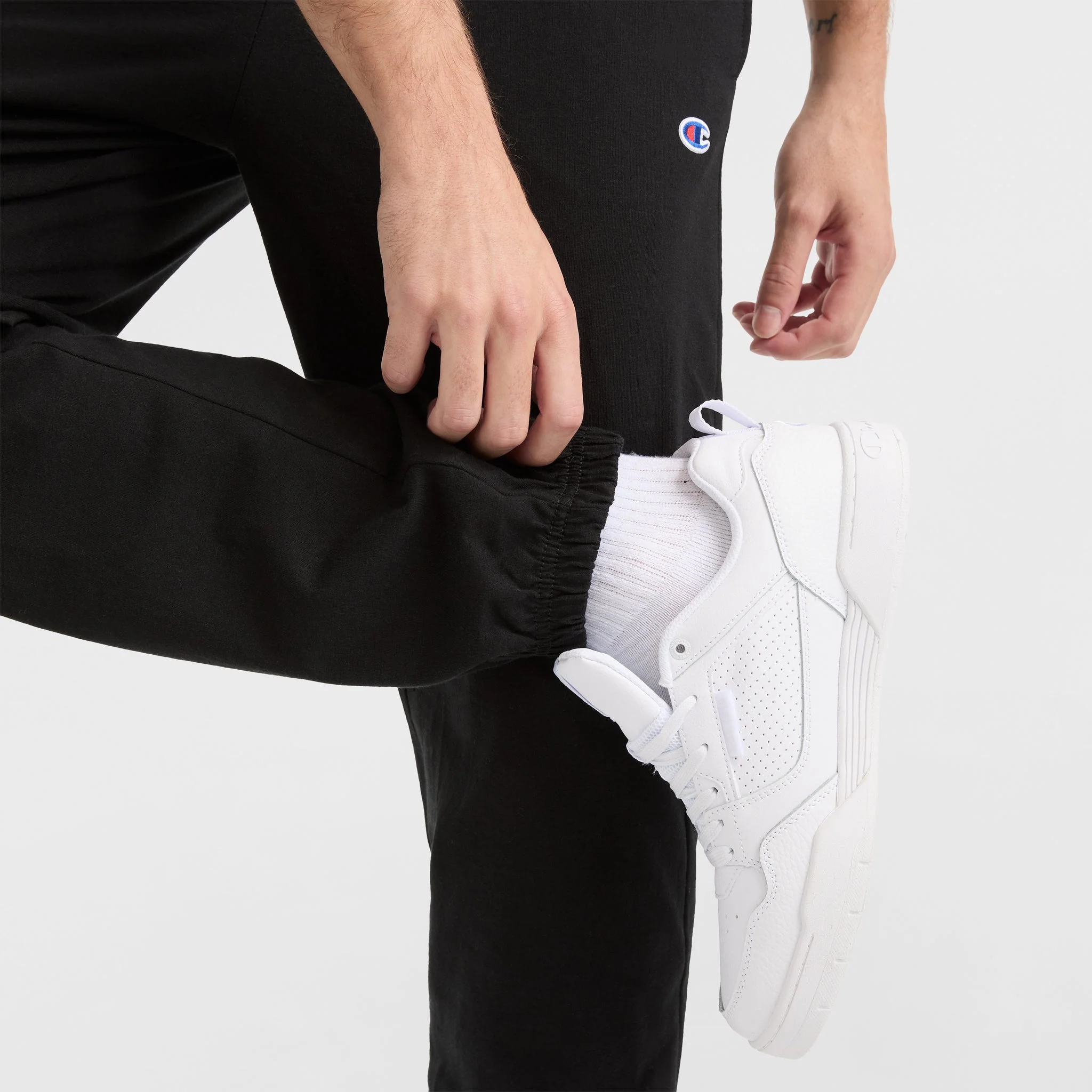 Lightweight Lounge Pants, Cinched Hem, C Logo - Image 3