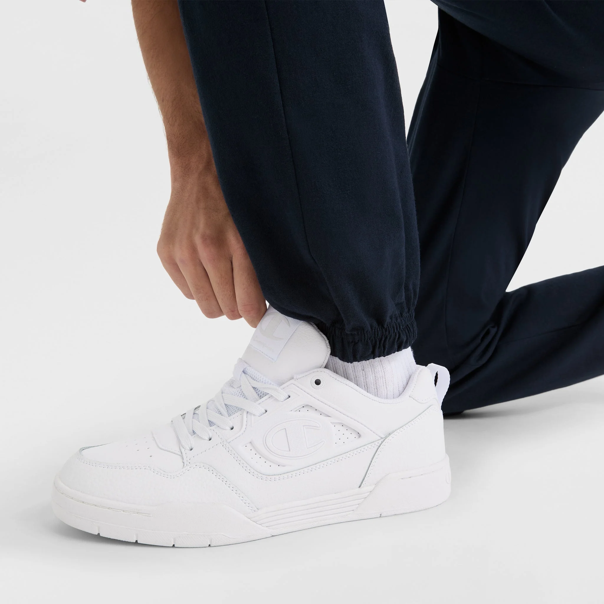 Lightweight Lounge Pants, Cinched Hem, C Logo - Image 4