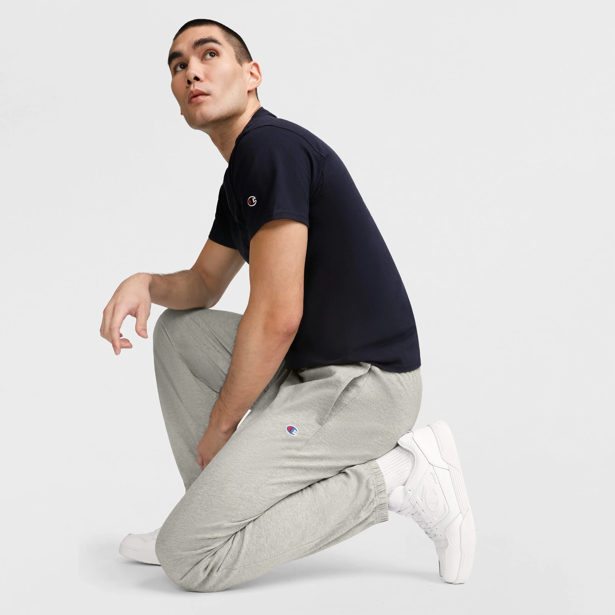 Lightweight Lounge Pants, Cinched Hem, C Logo - Image 3