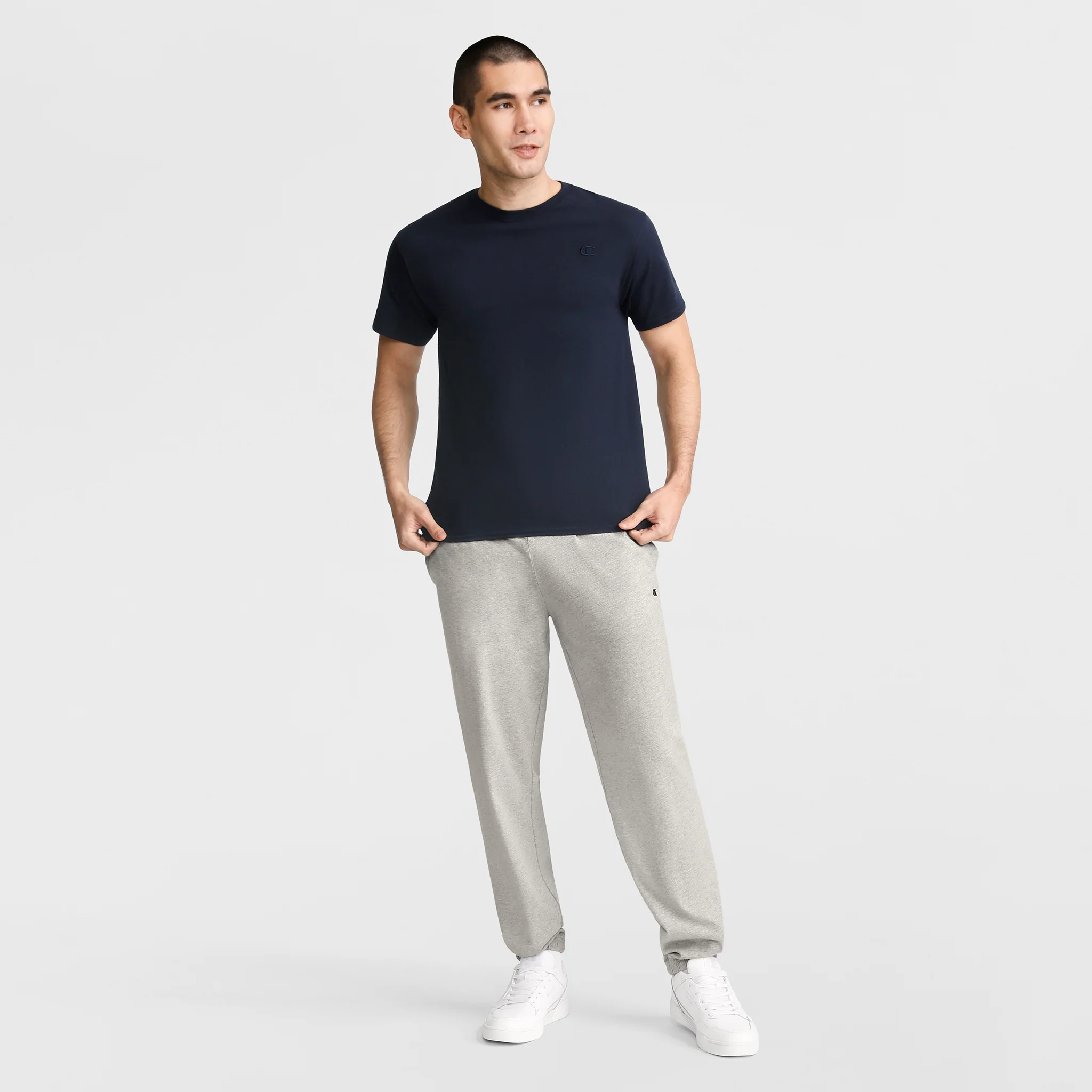 Lightweight Lounge Pants, Cinched Hem, C Logo - Image 4