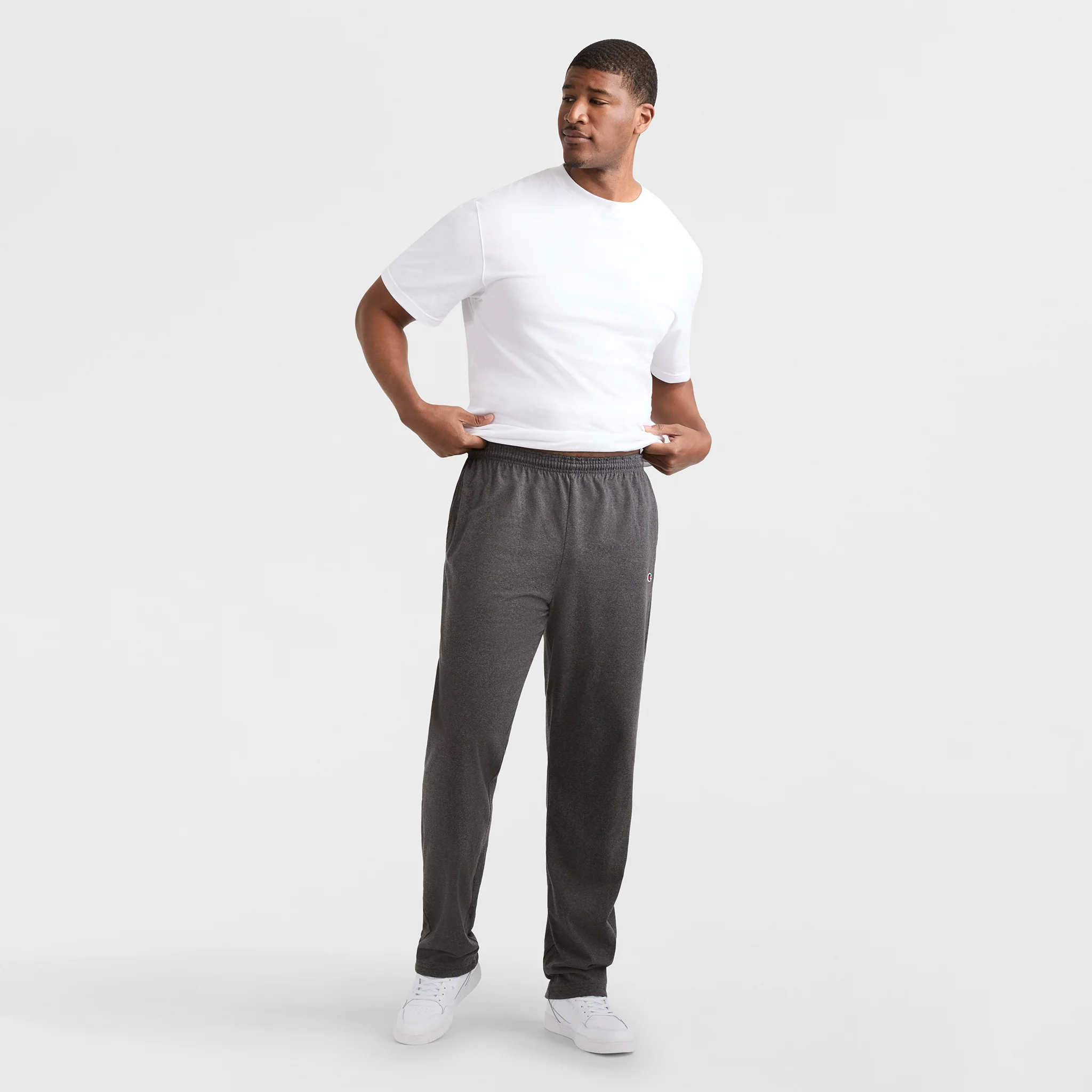 Lightweight Lounge Pants, Open Hem, C Logo - Big & Tall - Image 4