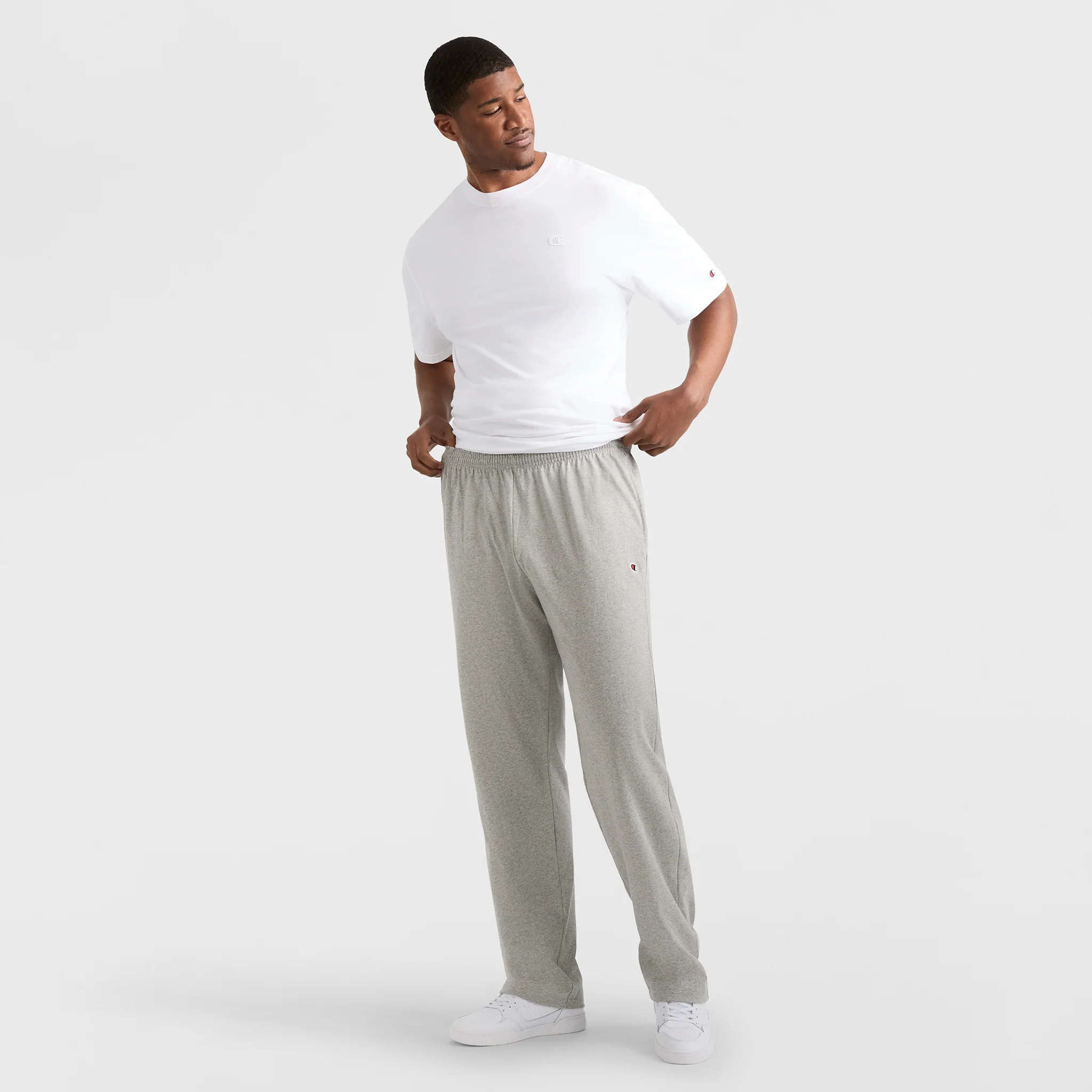 Lightweight Lounge Pants, Open Hem, C Logo - Big & Tall - Image 4