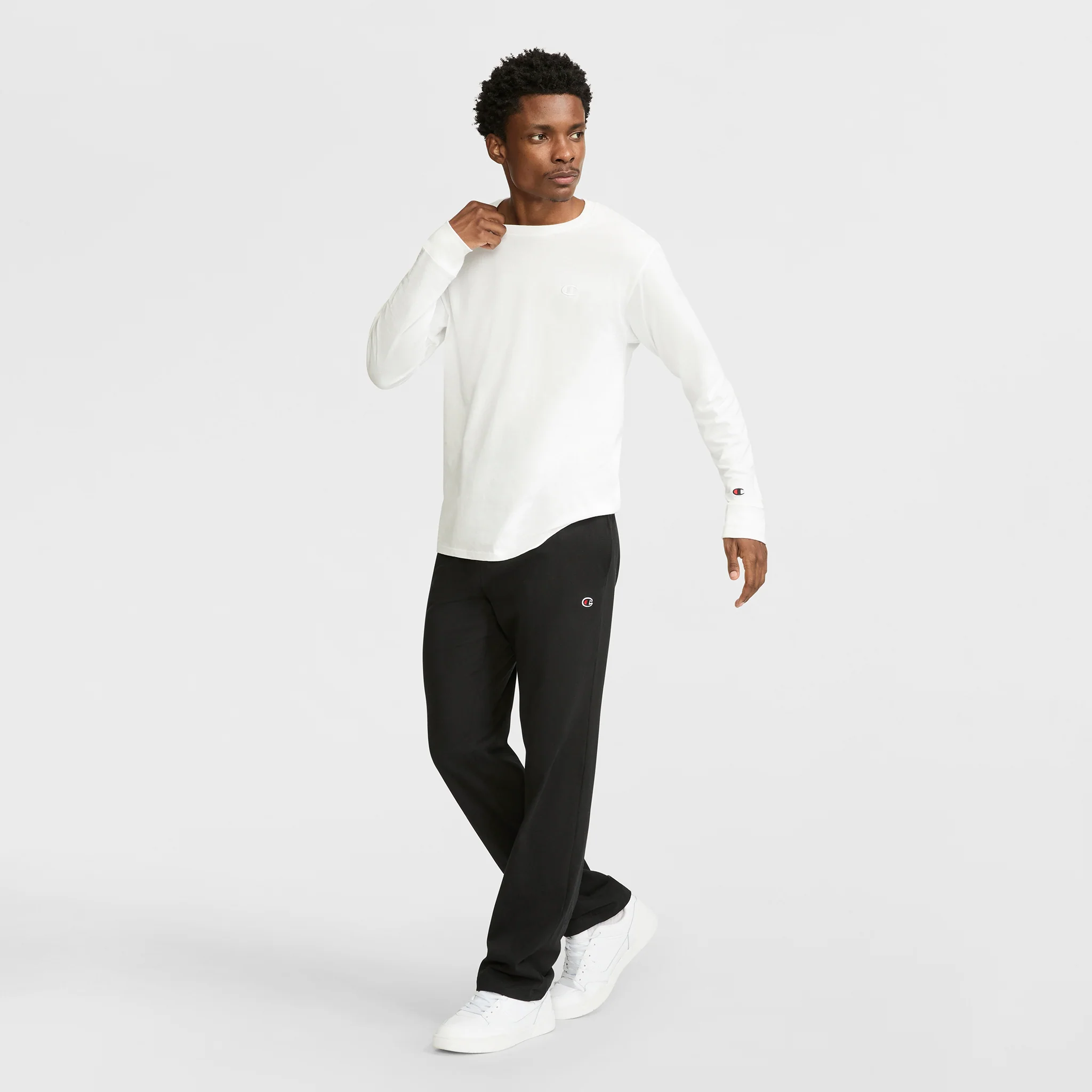 Lightweight Lounge Pants, Open Hem, C Logo - Image 4