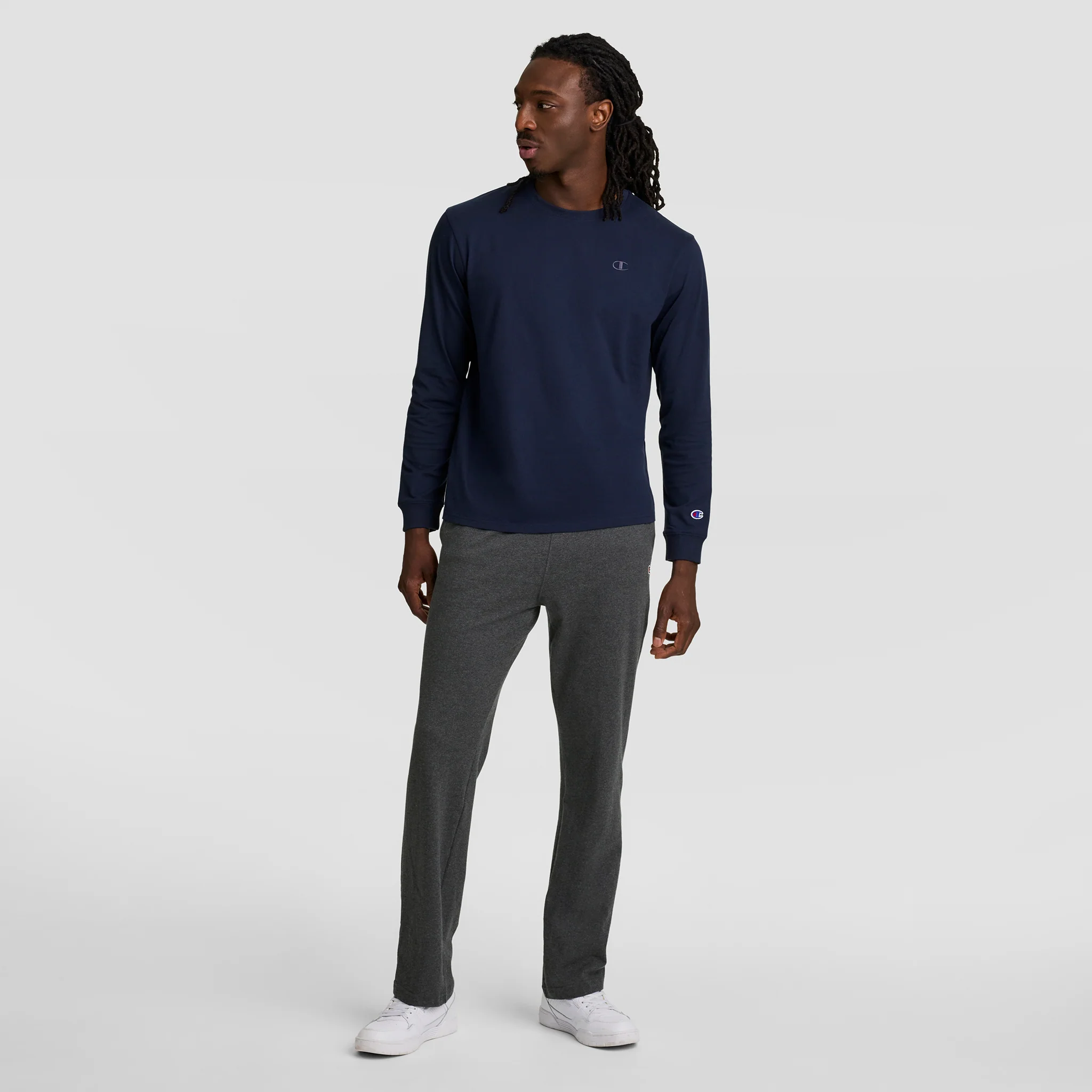 Lightweight Lounge Pants, Open Hem, C Logo - Image 4