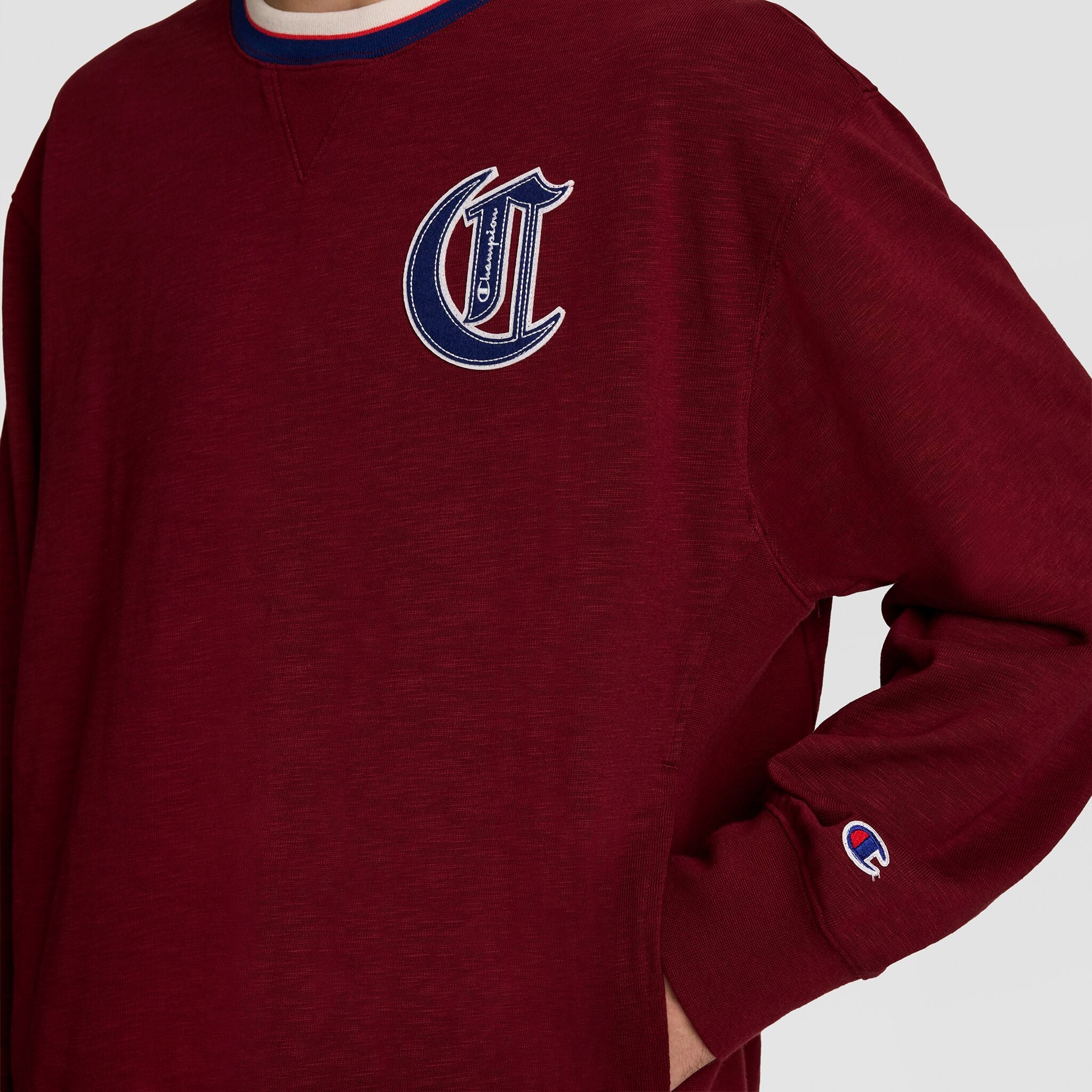 Modern Retro Washed Crew Sweatshirt, C Logo - Image 3