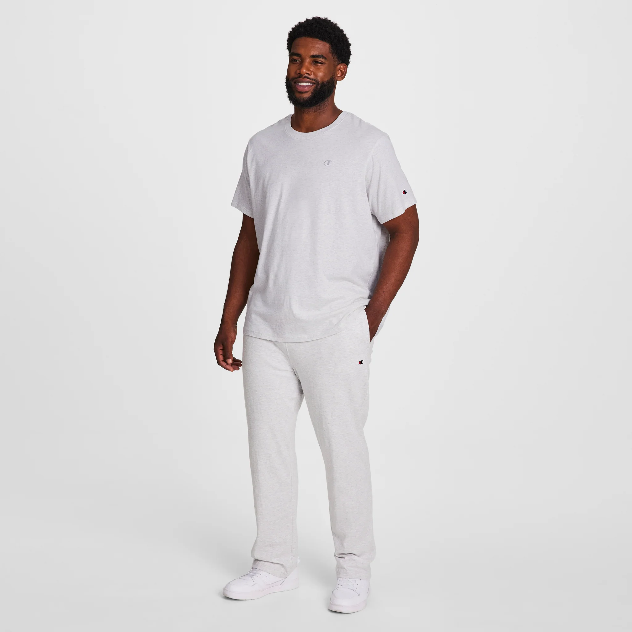 Lightweight Lounge Pants, Open Hem, C Logo - Big & Tall - Image 4