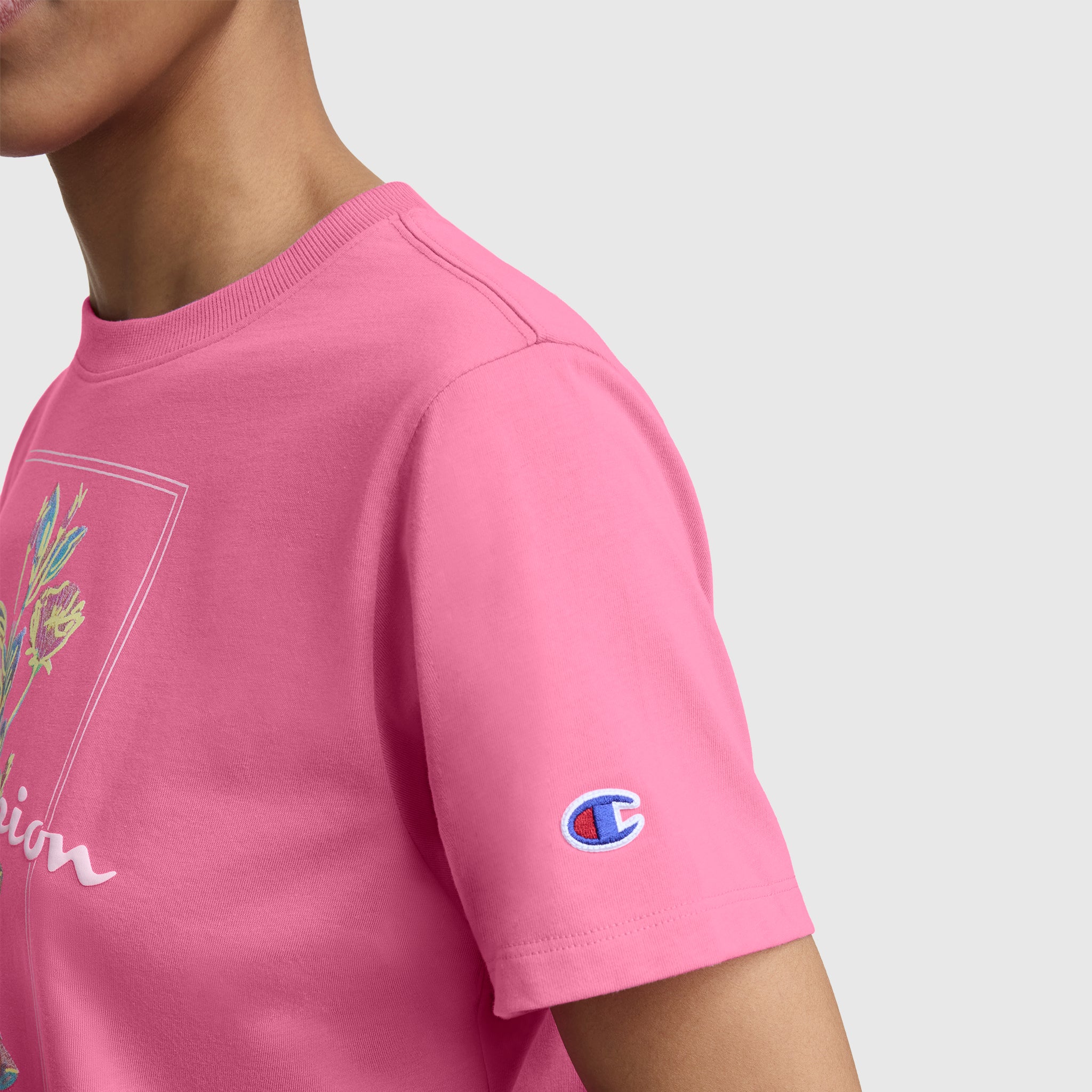 Painted Bouquet Graphic T-Shirt, C  Logo - Image 4