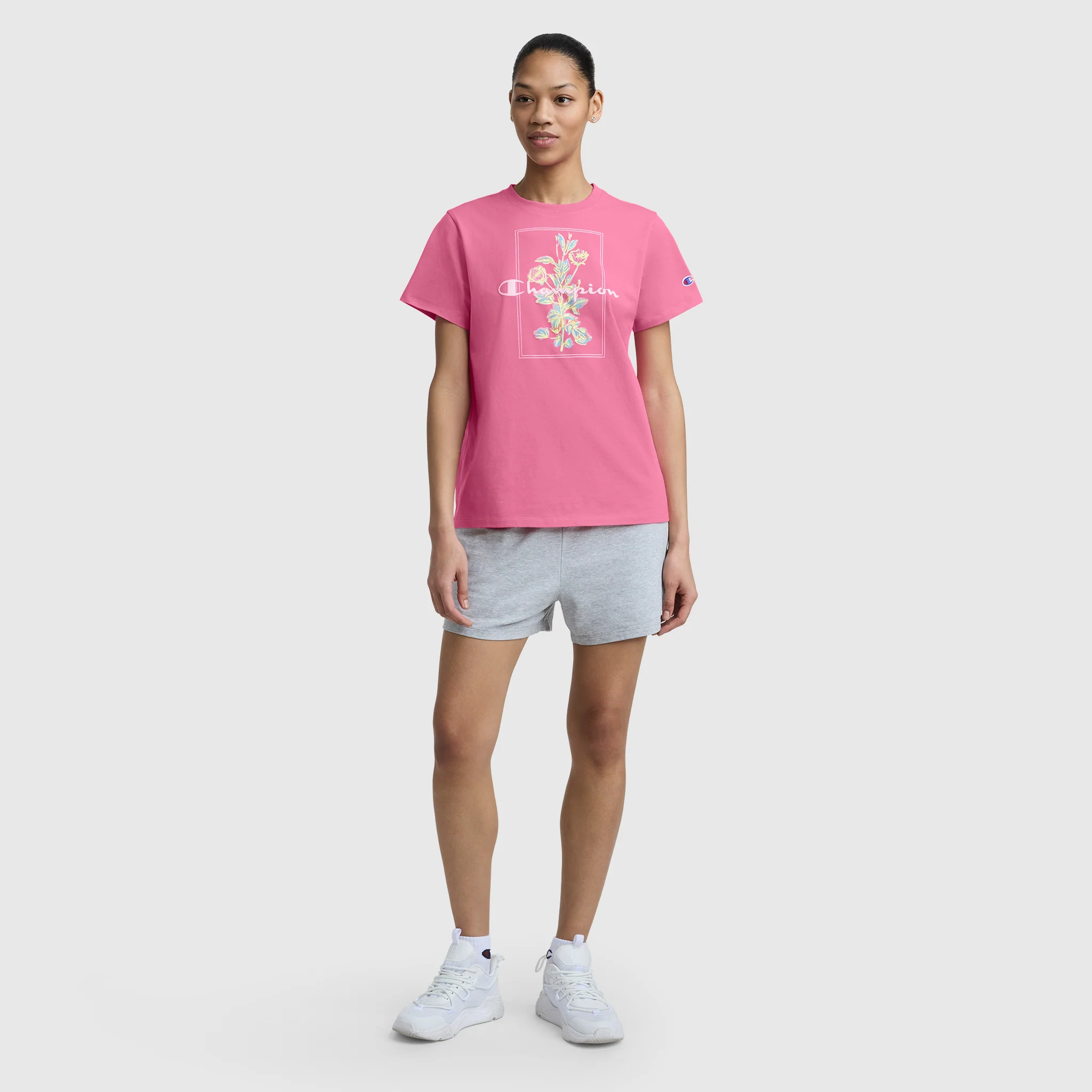 Painted Bouquet Graphic T-Shirt, C  Logo - Image 5