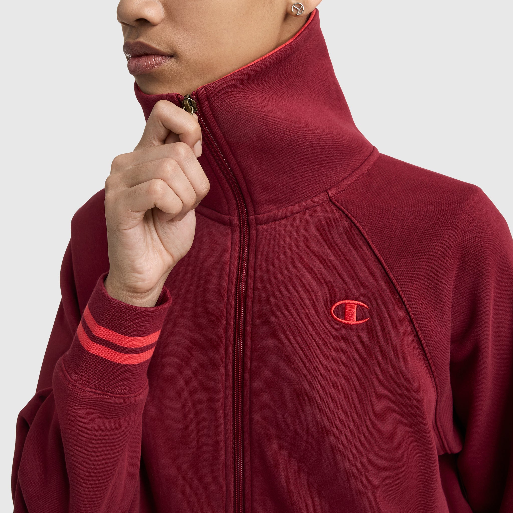 Pitcher Full-Zip Mockneck Top, C Logo - Image 4