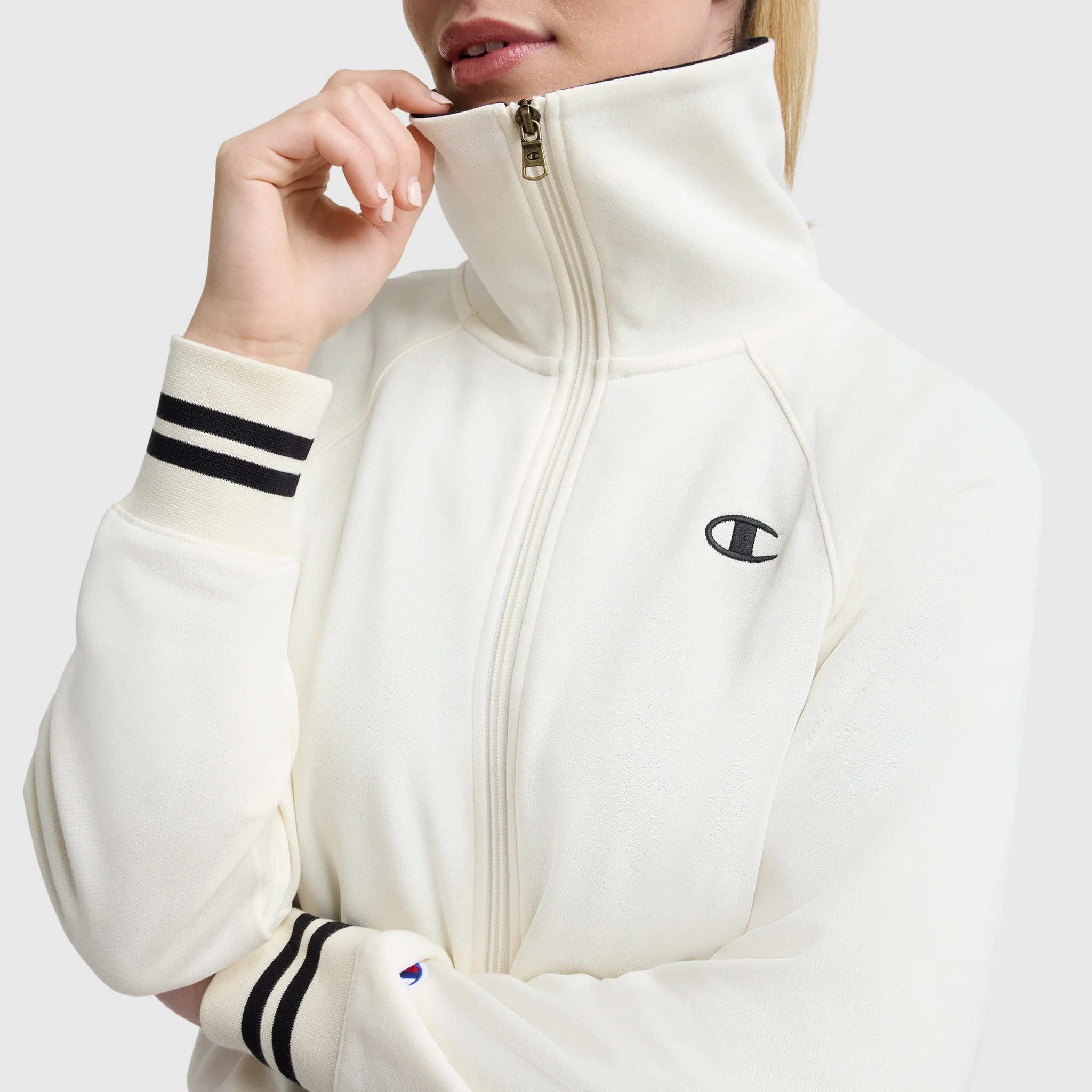 Pitcher Full-Zip Mockneck Top, C Logo - Image 3