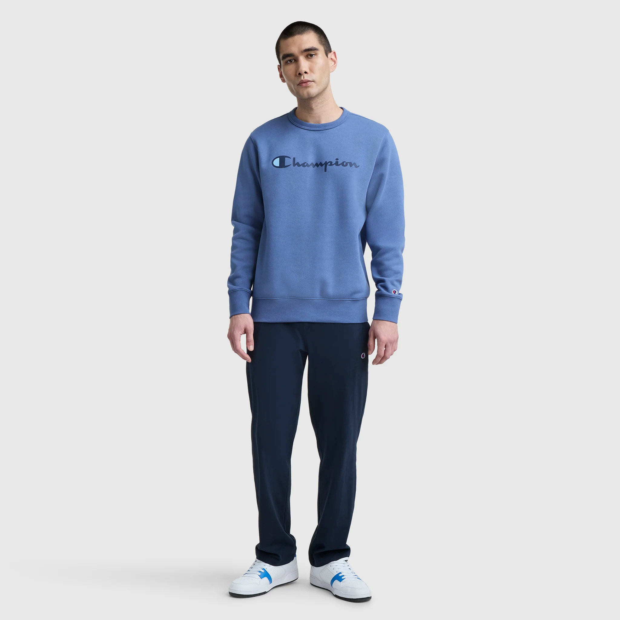 Powerblend Crewneck Sweatshirt, Script Logo - Image 5
