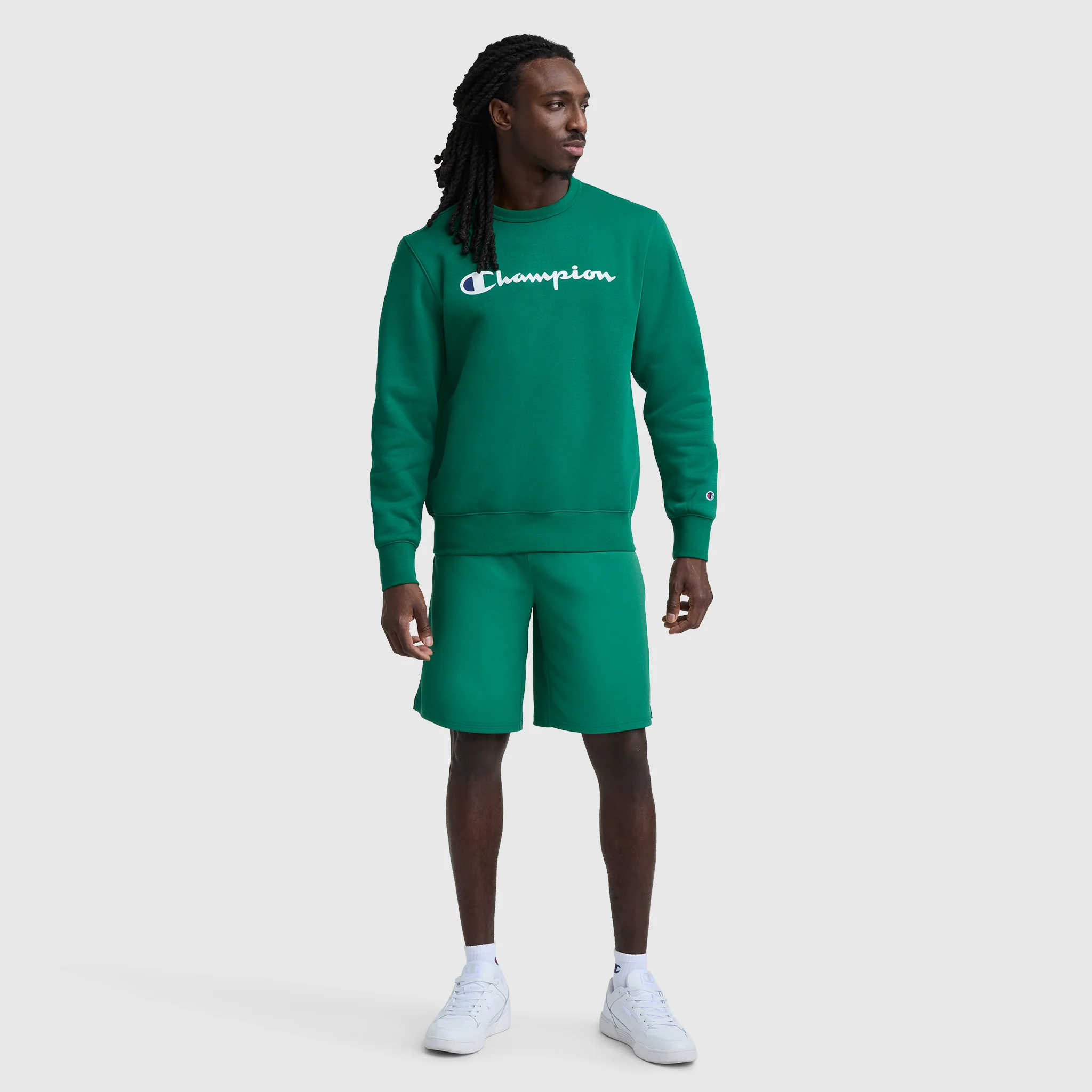 Powerblend Crewneck Sweatshirt, Script Logo - Image 5