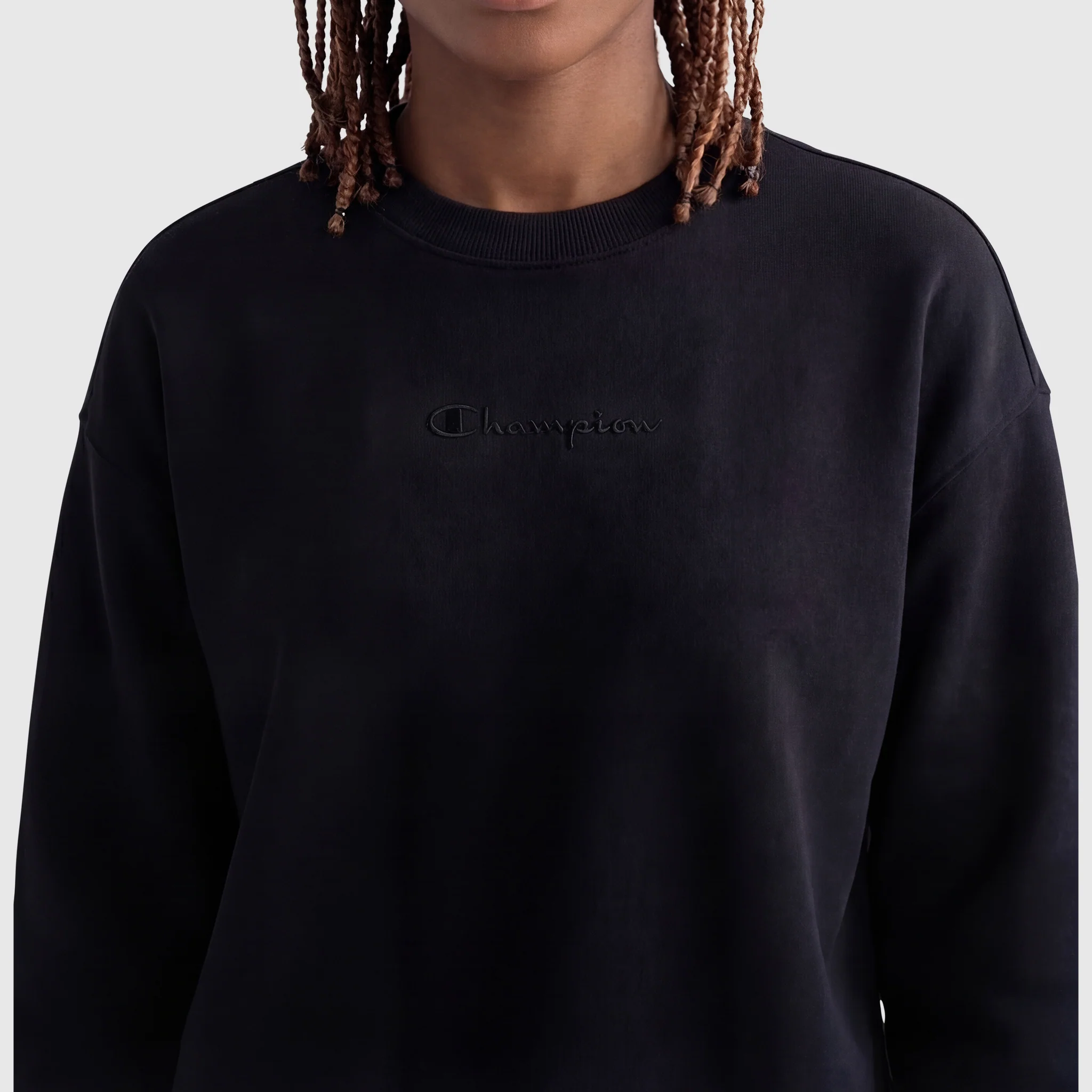 Powerblend Crewneck Sweatshirt, Embroidered Script Logo - Image 3